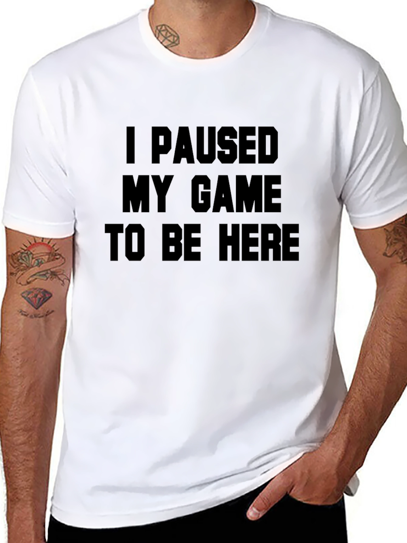 Funny Gamer T-Shirt - I Paused My Game