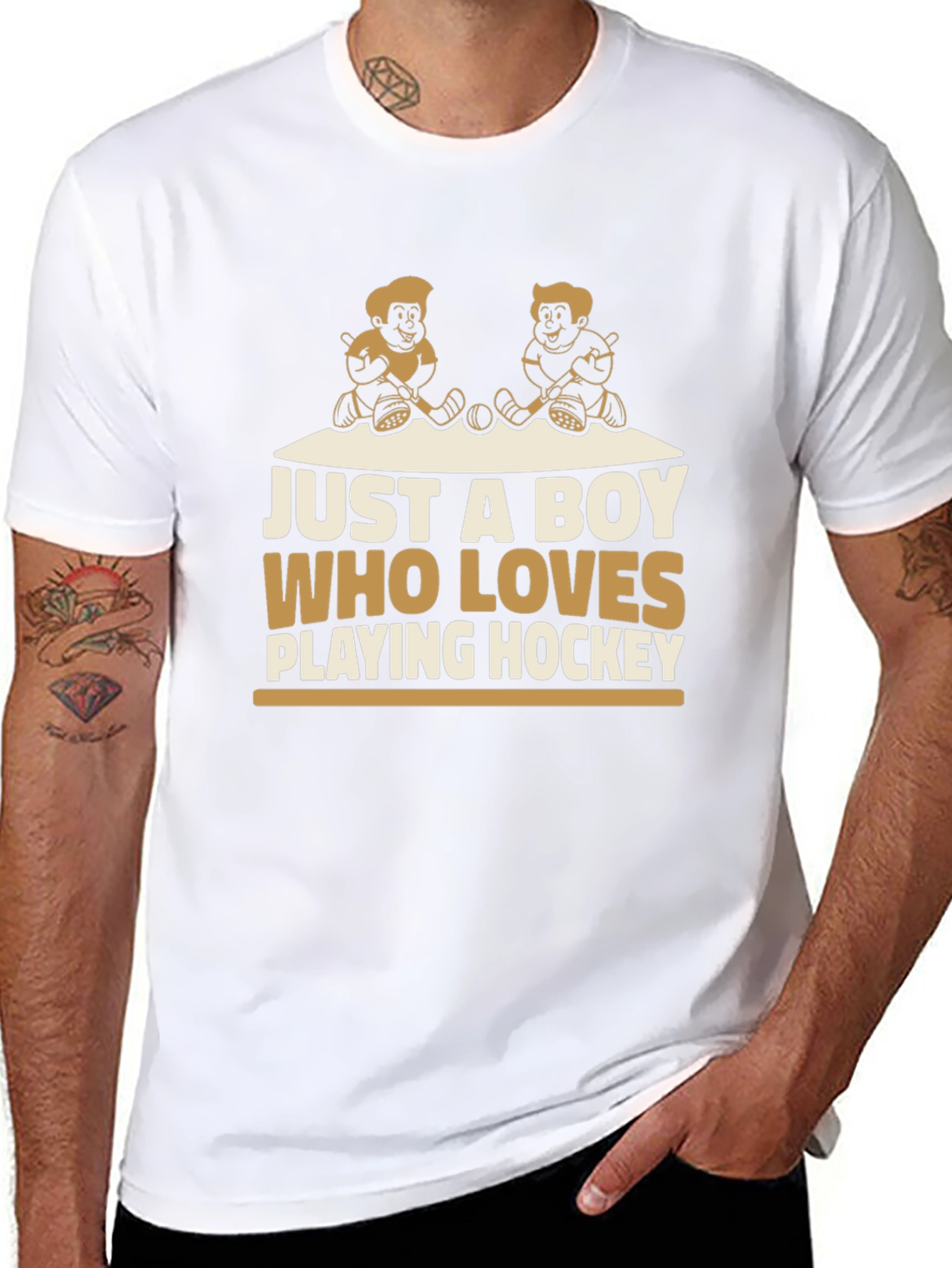 Just a Boy Who Loves Playing Hockey T-Shirt