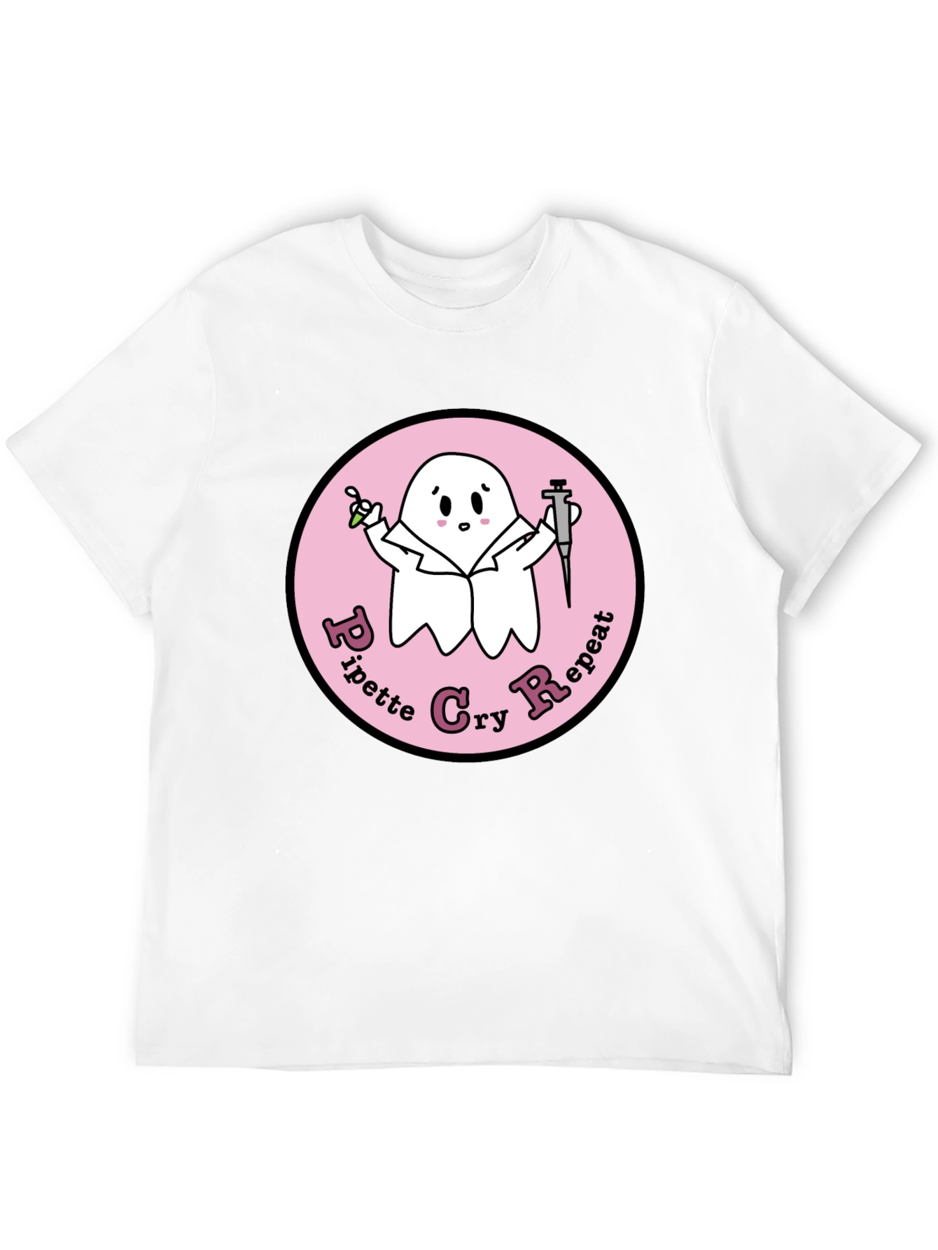 Pipette Cry Repeat Ghost T-Shirt