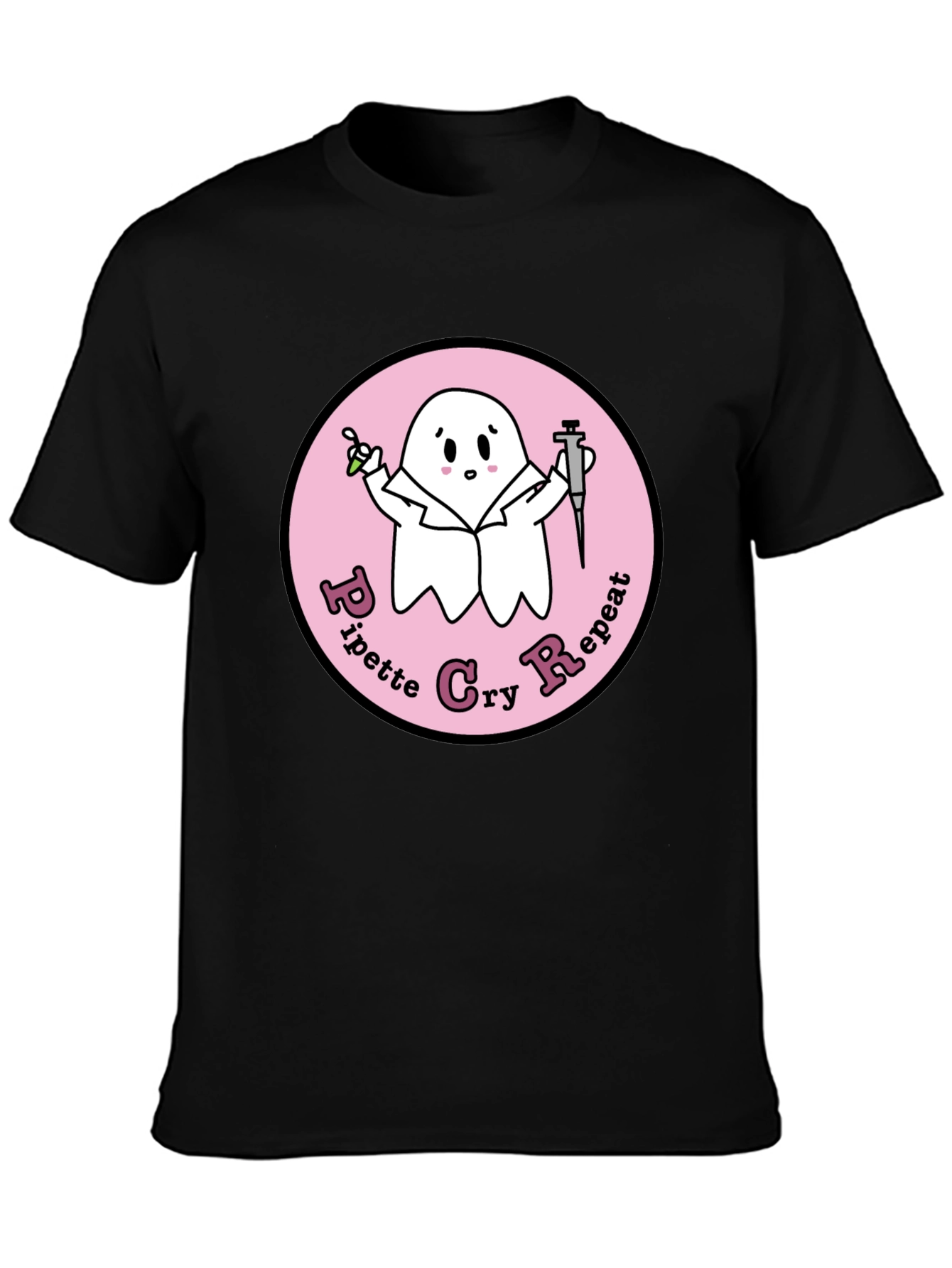 Pipette Cry Repeat Ghost T-Shirt