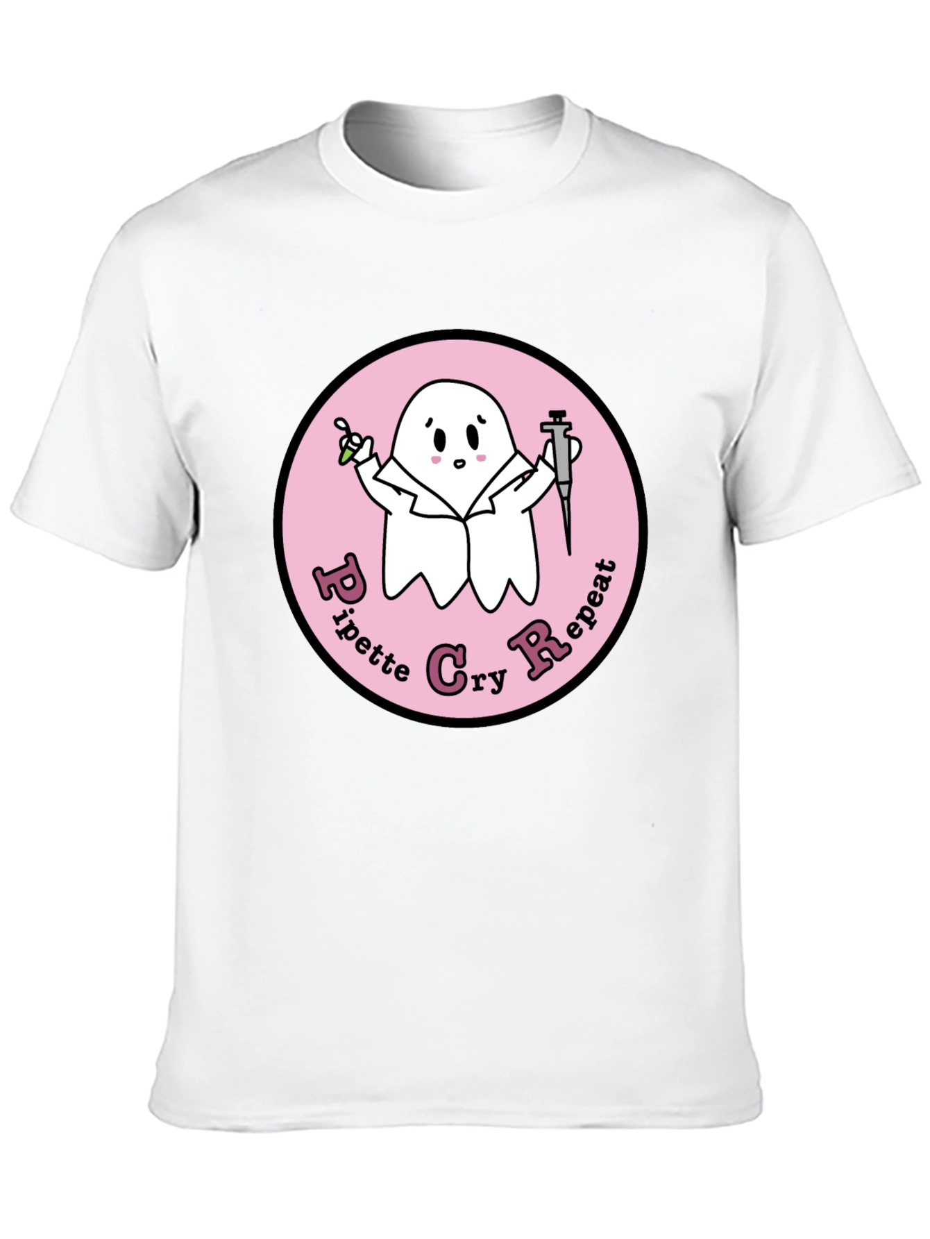 Pipette Cry Repeat Ghost T-Shirt