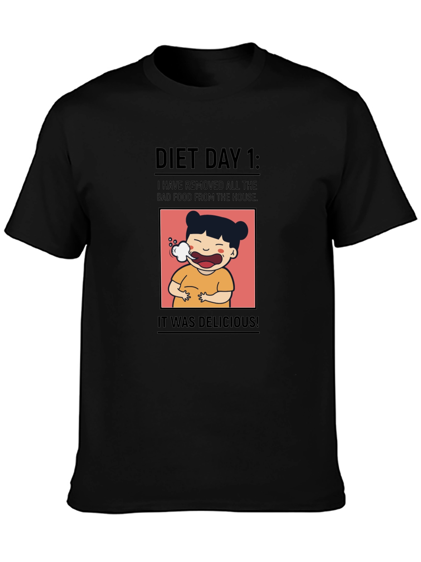 Diet Day 1 T-Shirt - Humorous Foodie Tee