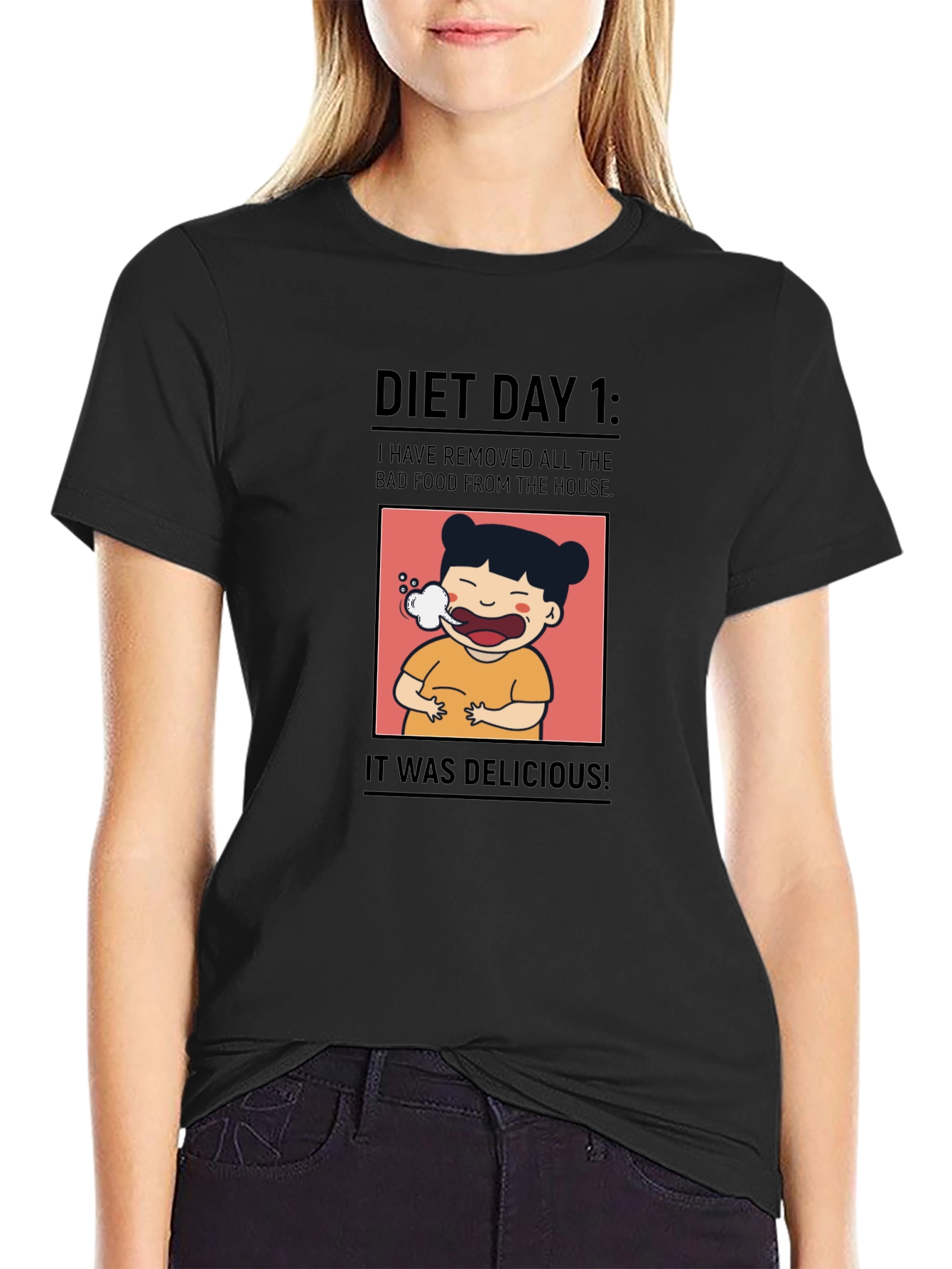 Diet Day 1 T-Shirt - Humorous Foodie Tee