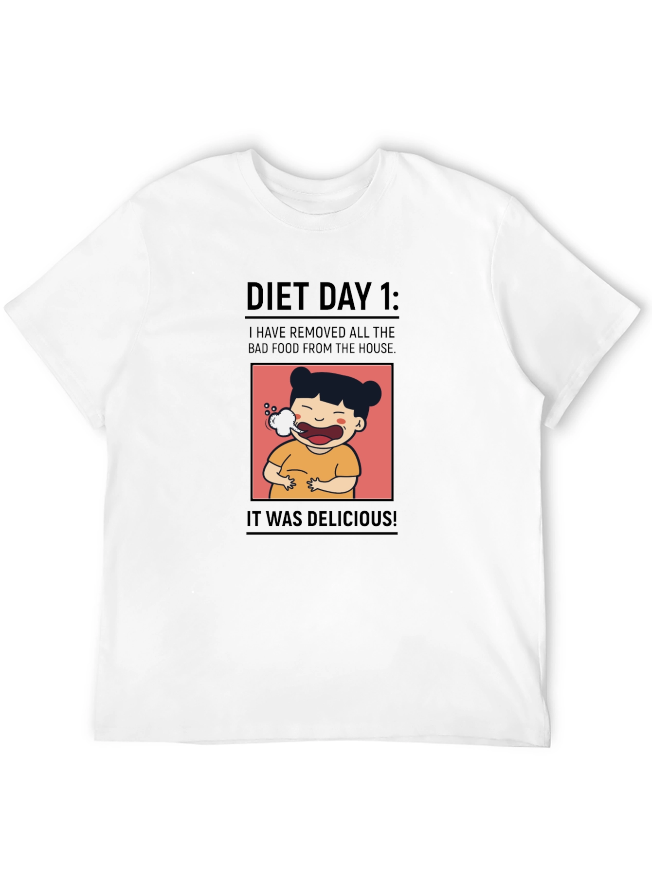 Diet Day 1 T-Shirt - Humorous Foodie Tee