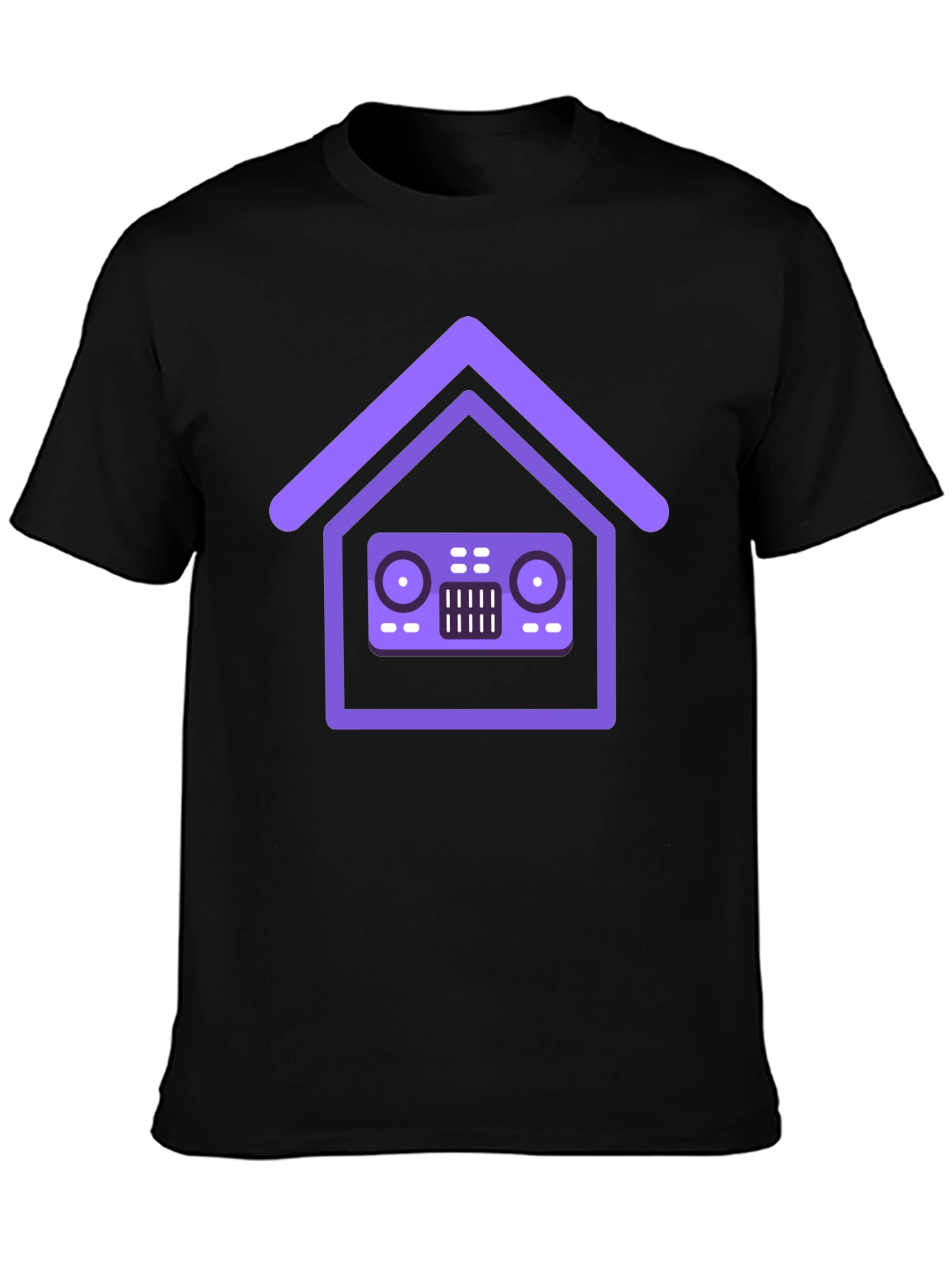 House Music DJ Black T-Shirt - Stylish Graphic Tee