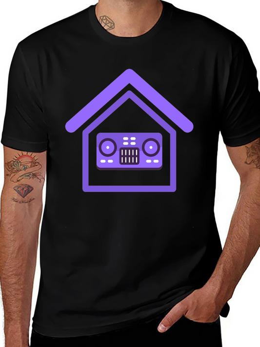 House Music DJ Black T-Shirt - Stylish Graphic Tee