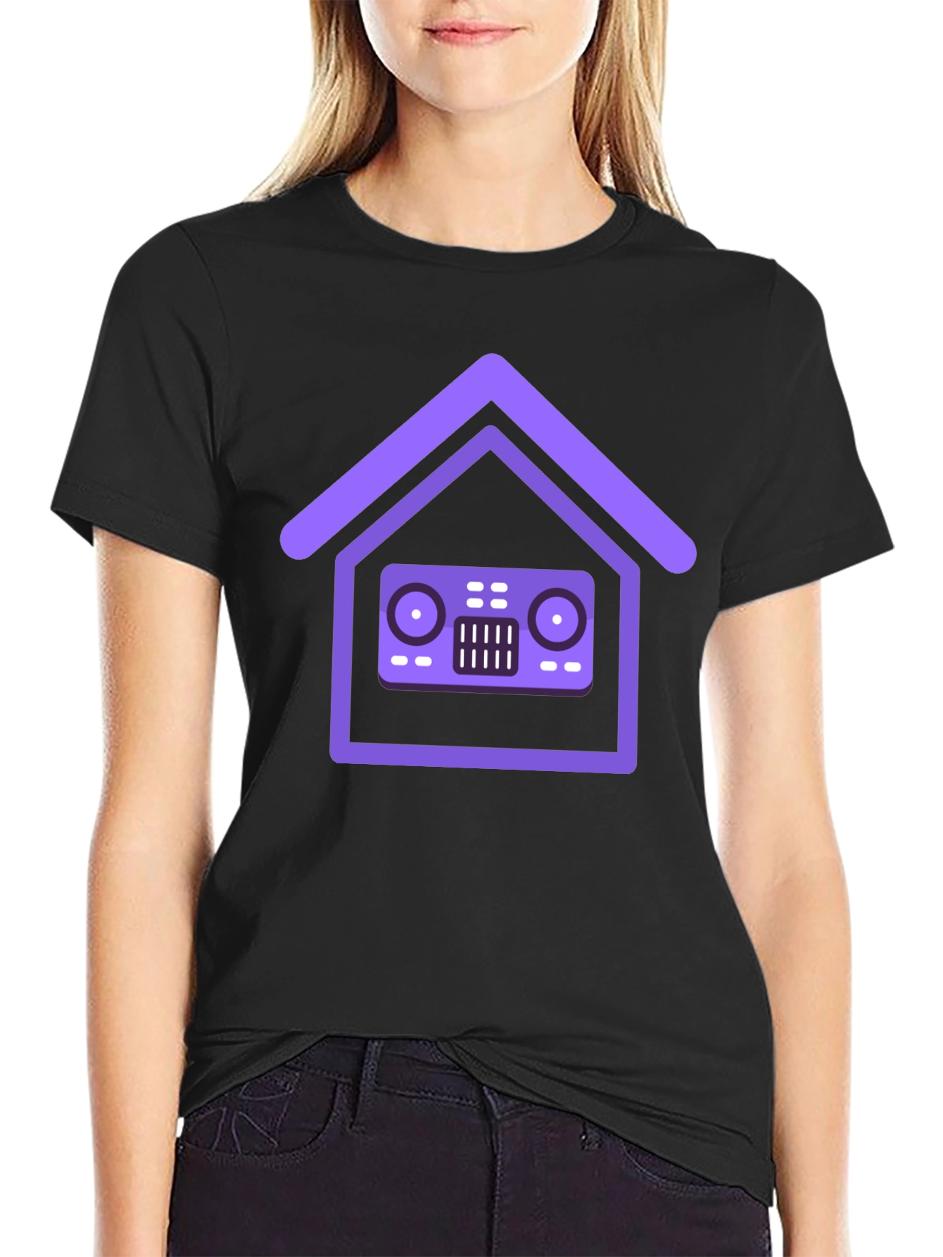 House Music DJ Black T-Shirt - Stylish Graphic Tee