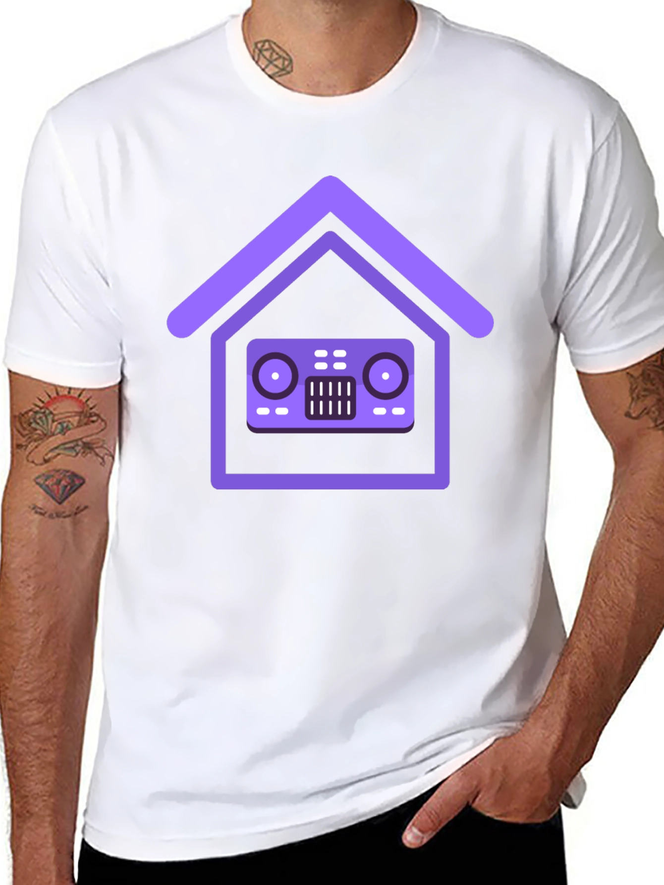 House Music DJ Black T-Shirt - Stylish Graphic Tee