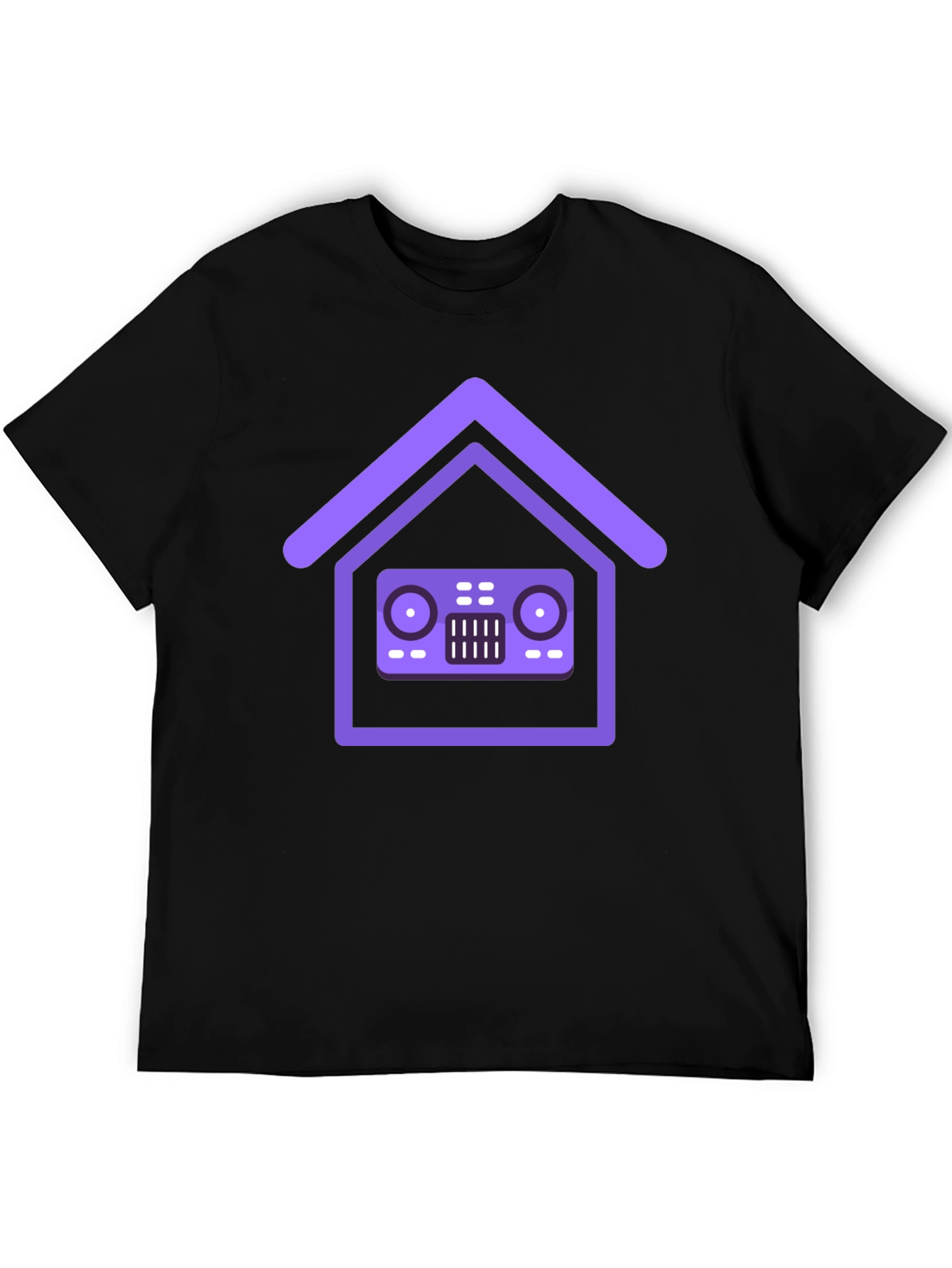 House Music DJ Black T-Shirt - Stylish Graphic Tee