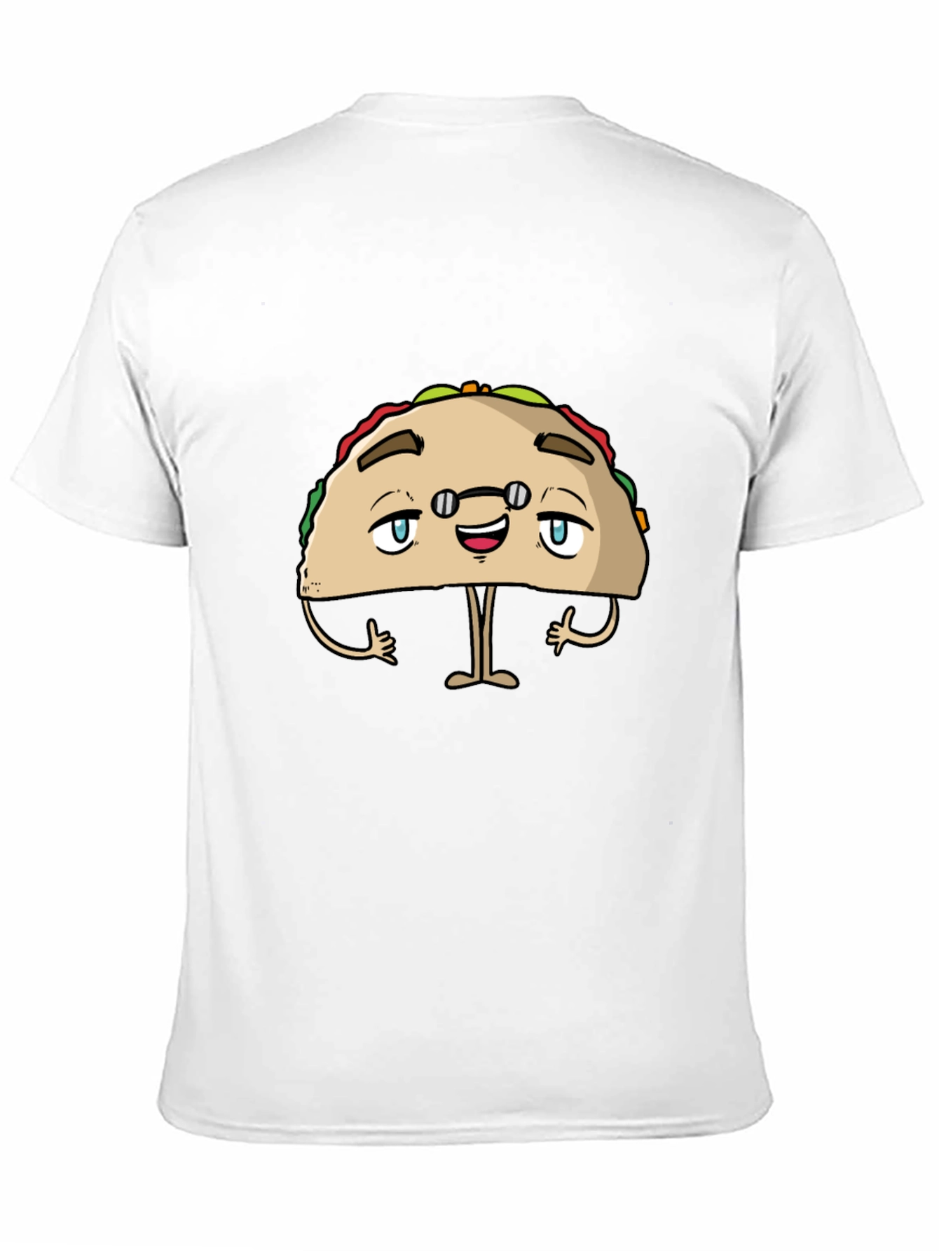 Funny Taco Character Black Graphic Tee