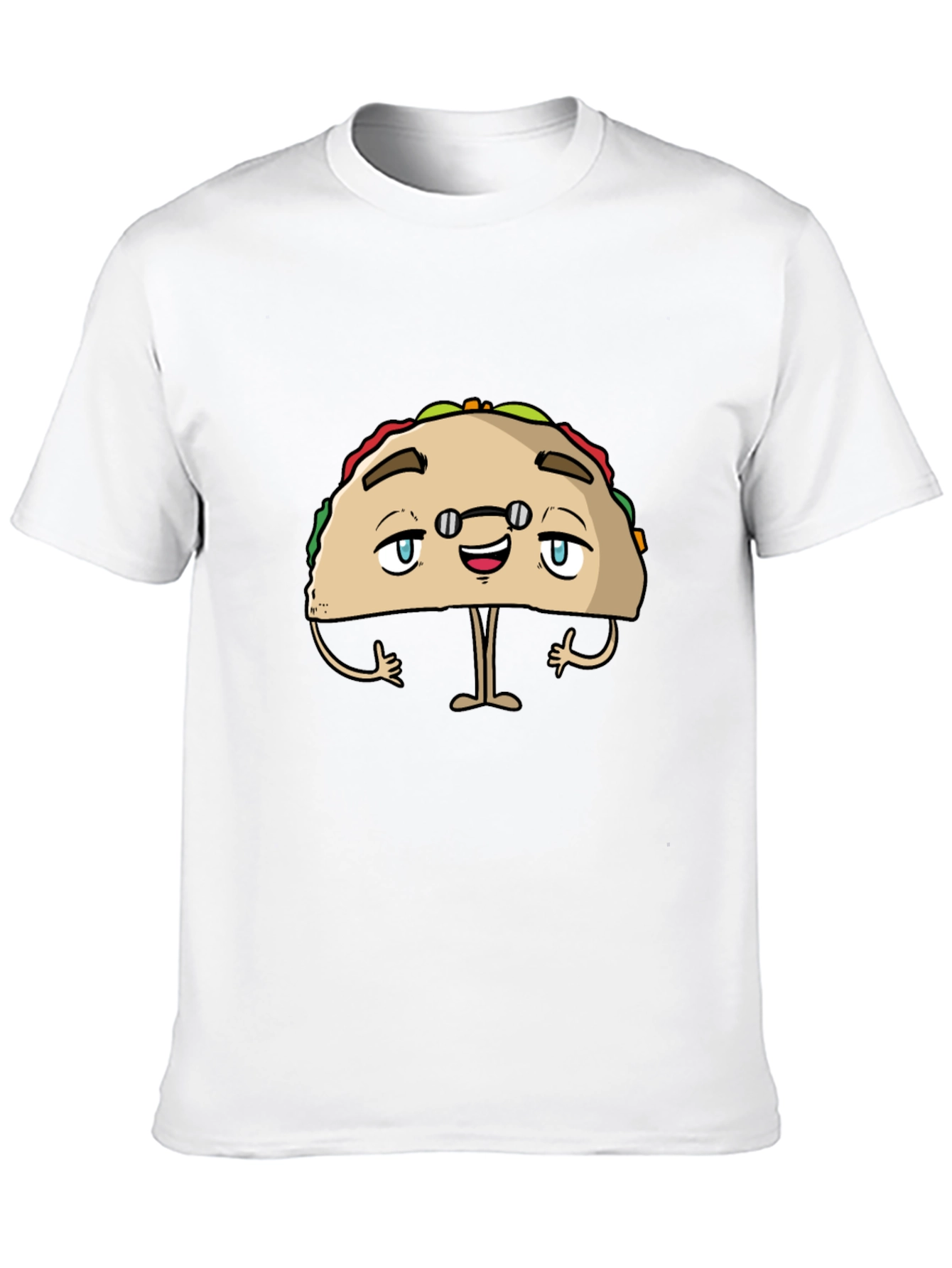 Funny Taco Character Black Graphic Tee
