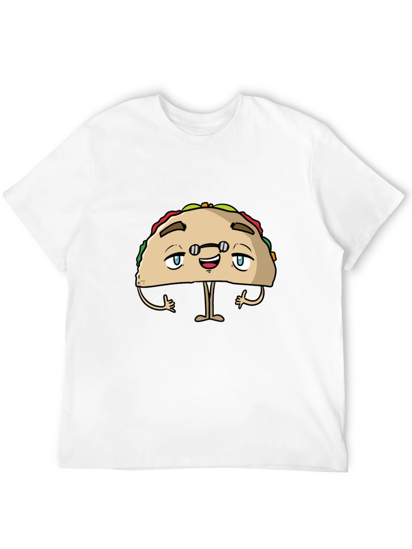Funny Taco Character Black Graphic Tee