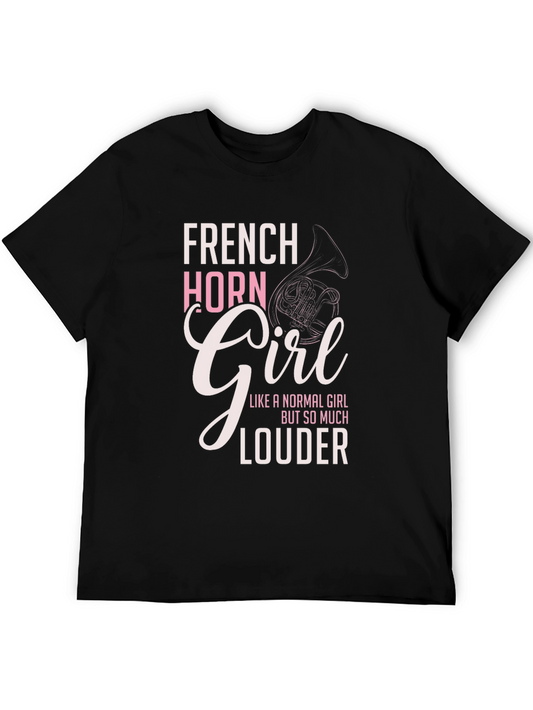 French Horn Girl T-Shirt for Musicians