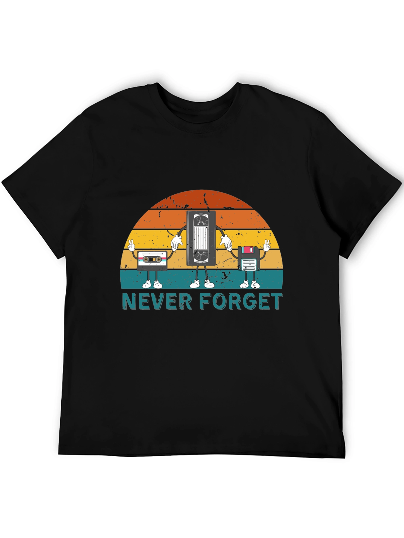Retro Media Never Forget Graphic T-Shirt