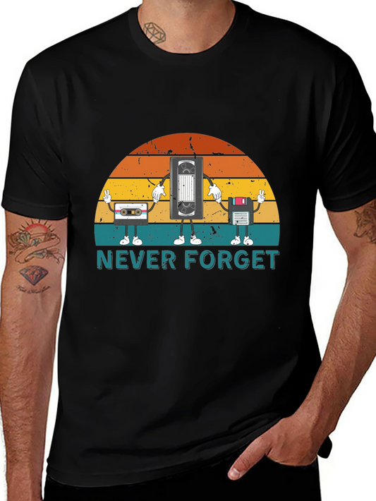 Retro Media Never Forget Graphic T-Shirt