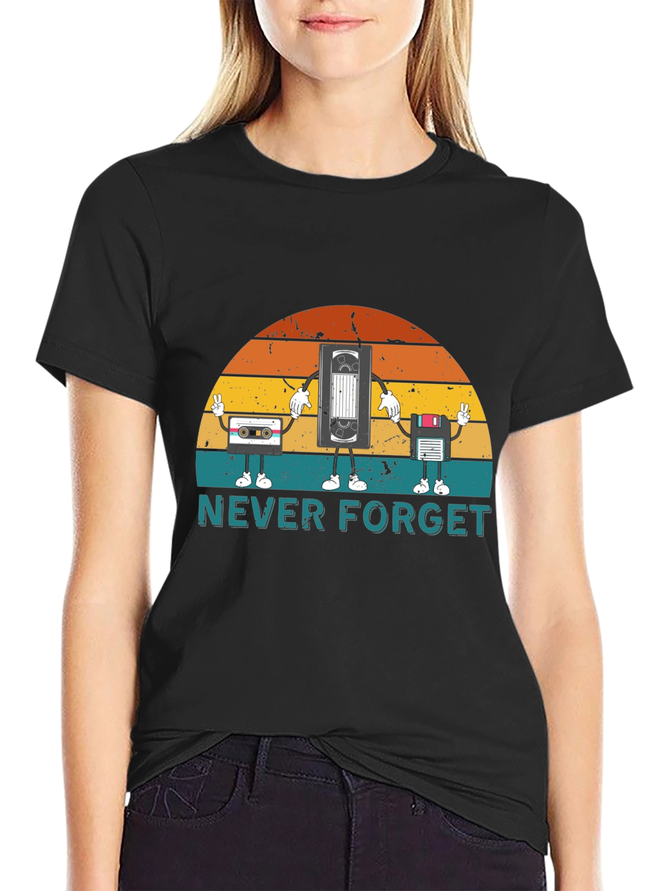 Retro Media Never Forget Graphic T-Shirt