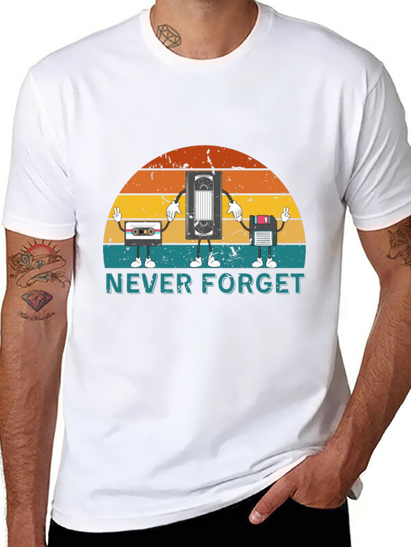Retro Media Never Forget Graphic T-Shirt