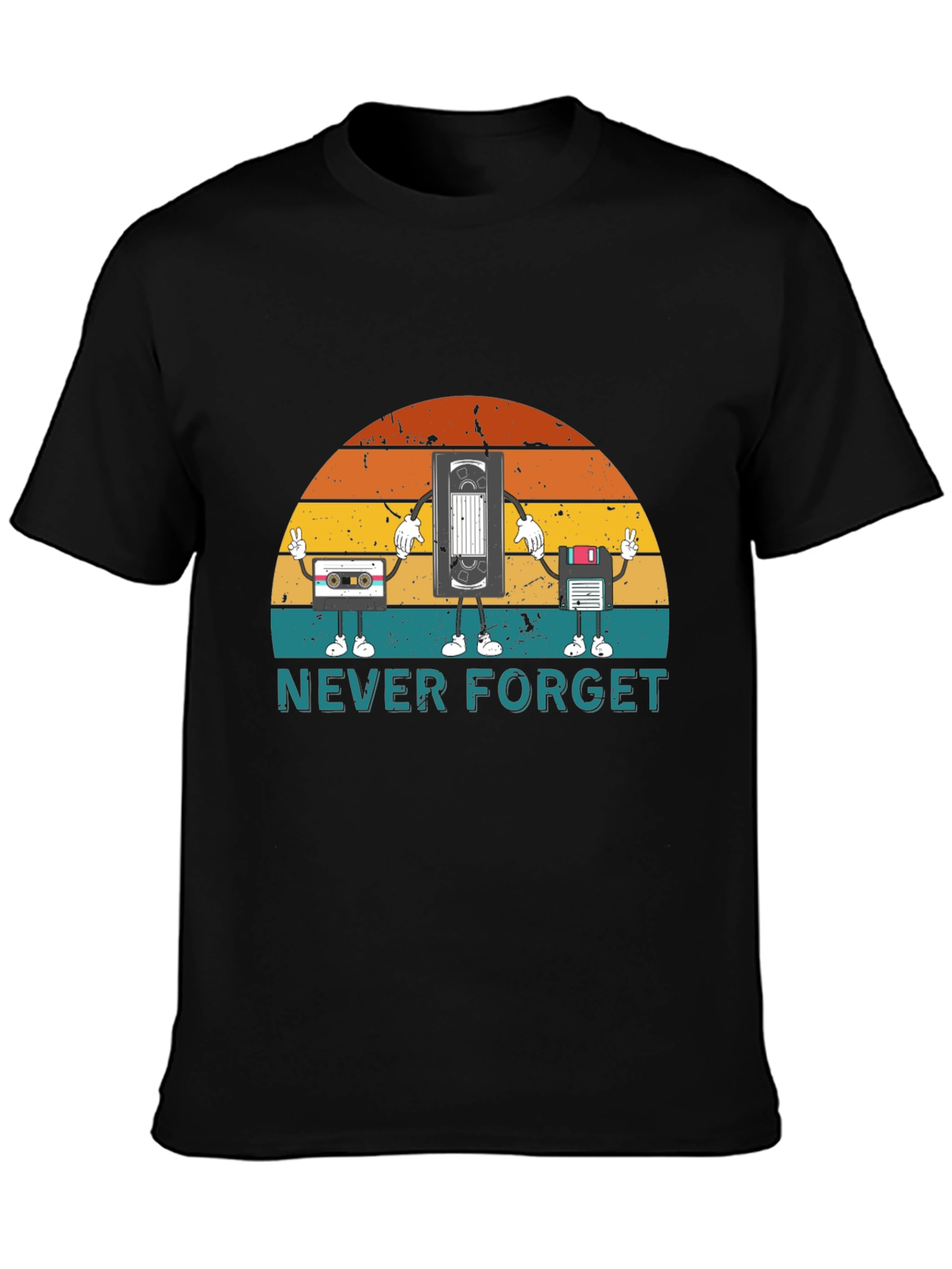 Retro Media Never Forget Graphic T-Shirt