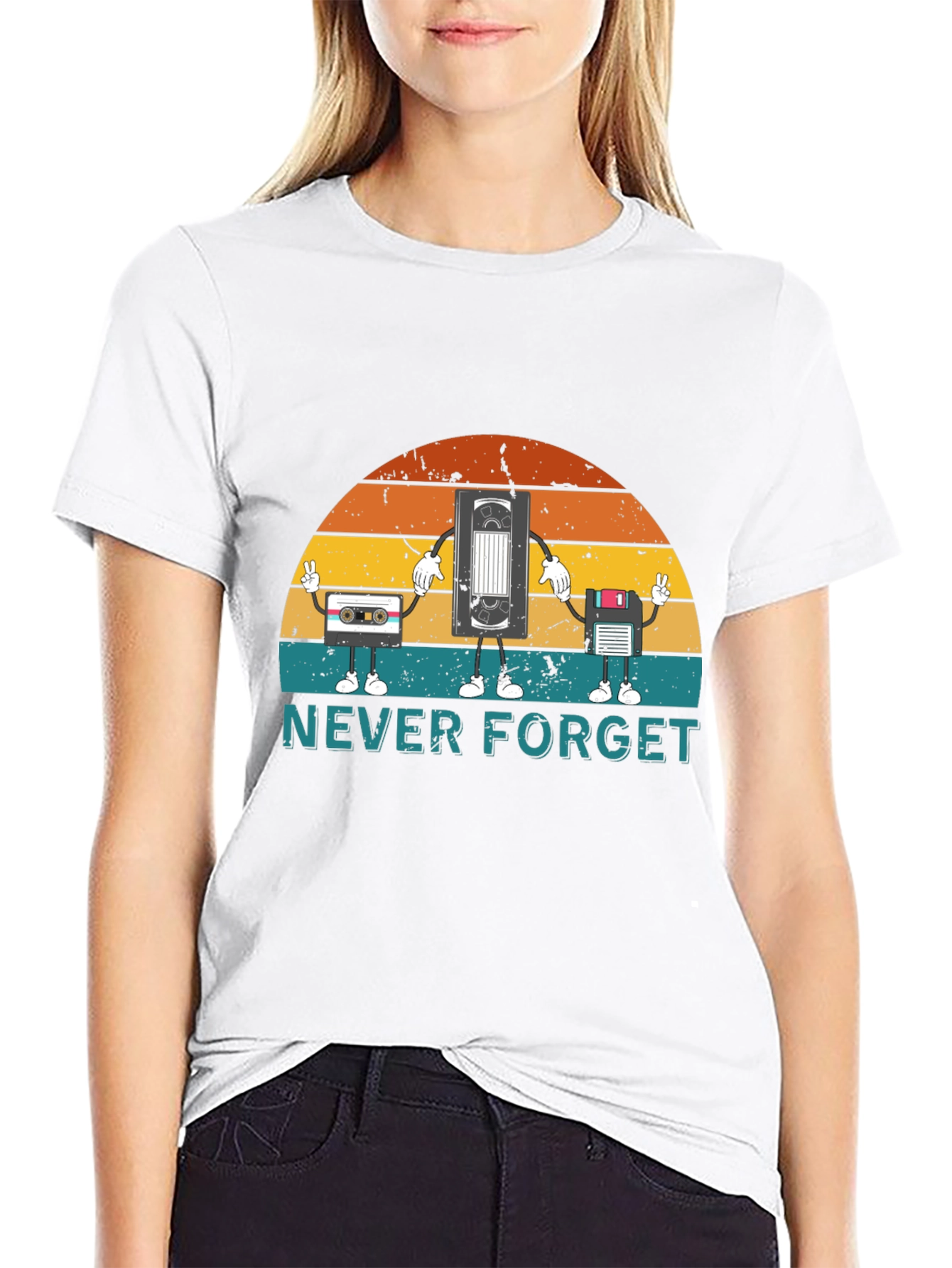 Retro Media Never Forget Graphic T-Shirt