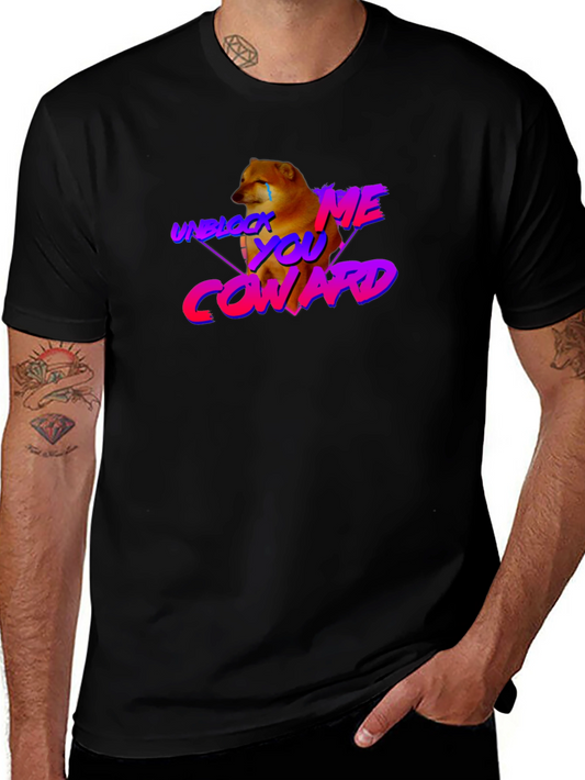 Unblock Me Coward Doge Graphic Tee - Black