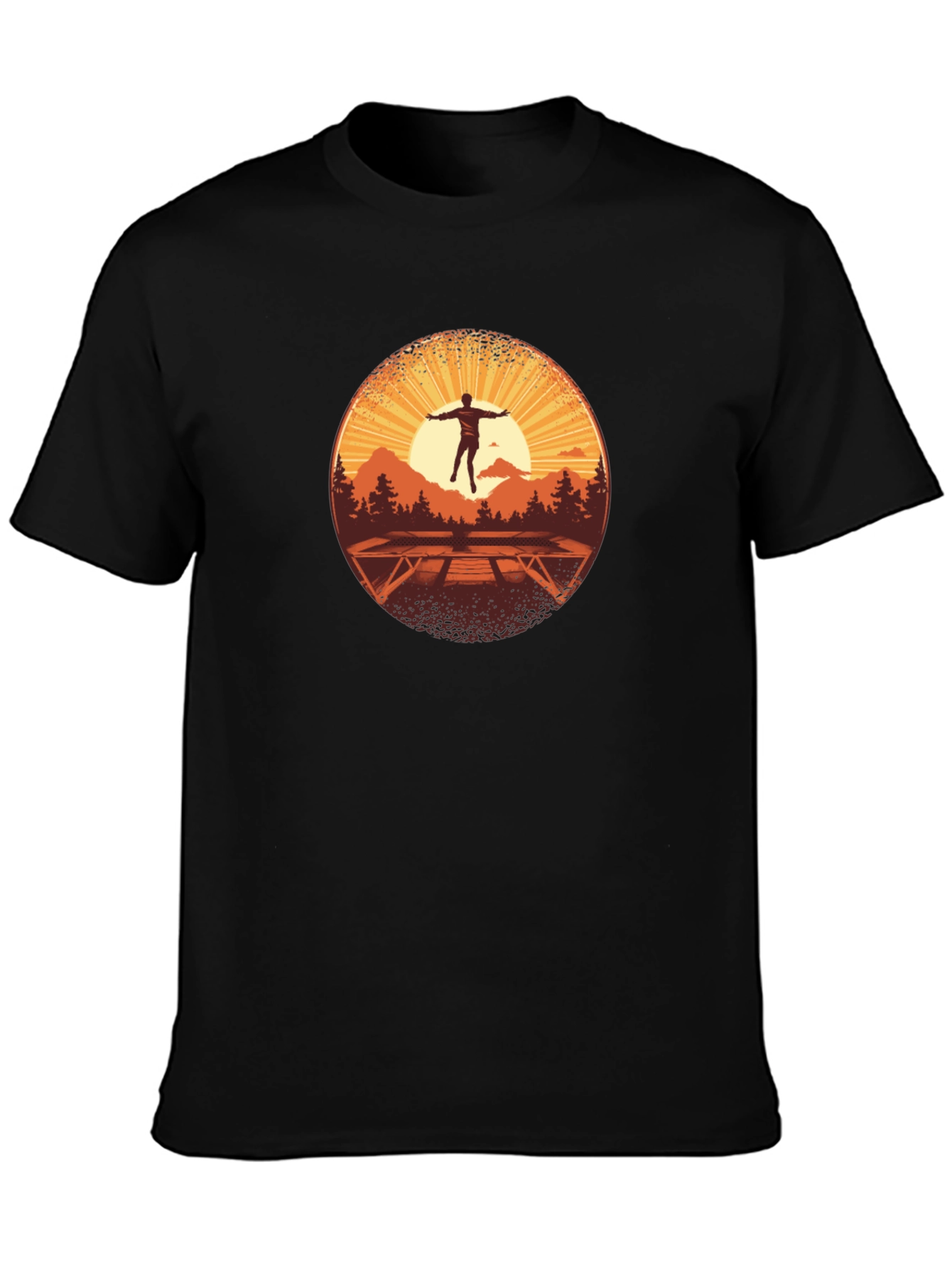 Sunrise Trampoline T-Shirt - Nature Scene