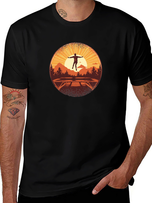 Sunrise Trampoline T-Shirt - Nature Scene