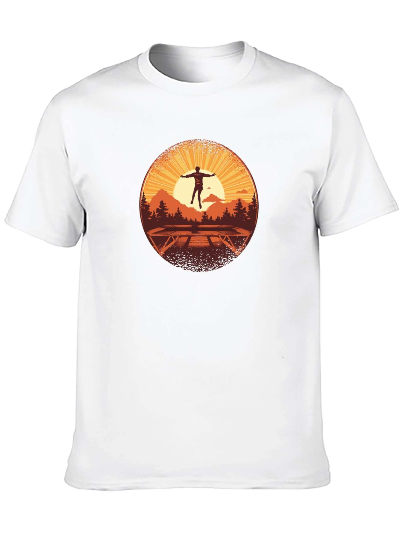 Sunrise Trampoline T-Shirt - Nature Scene