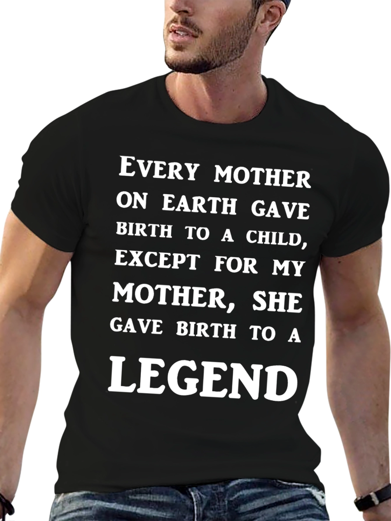 Mothers Day Legend T-Shirt - Black Novelty Tee