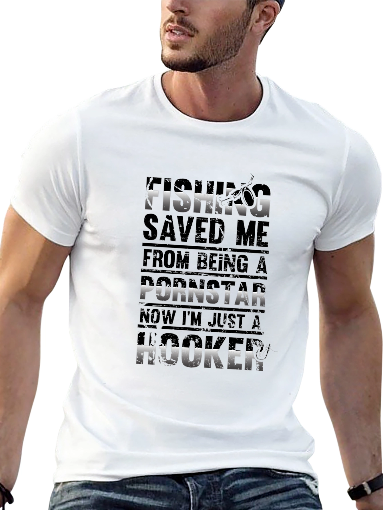 Fishing Saved Me T-Shirt - Funny Fisherman Gift