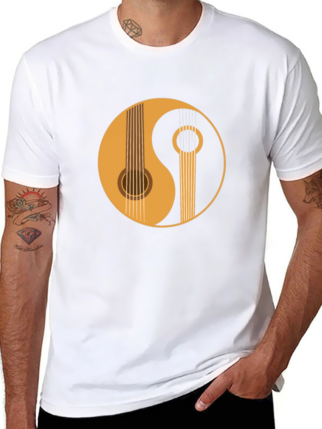 Yin Yang Guitar T-Shirt - Musicians Tee