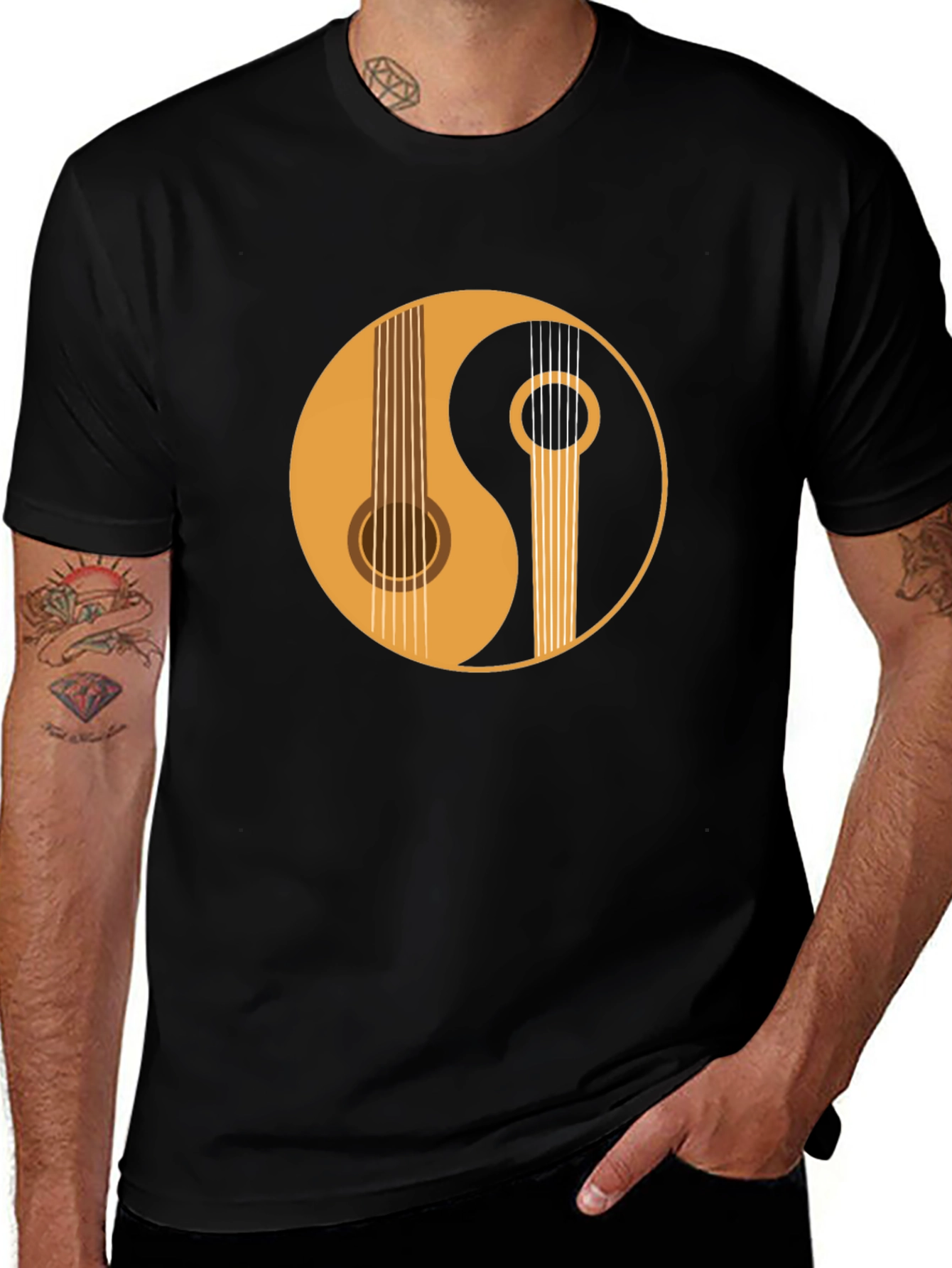 Yin Yang Guitar T-Shirt - Musicians Tee
