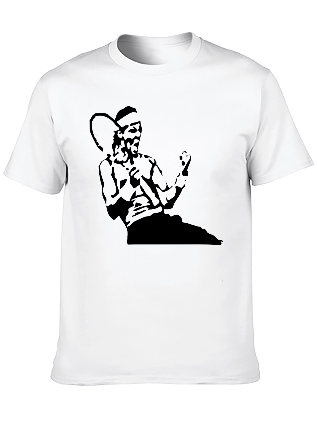 Tennis Star Graphic T-Shirt - Black Cotton