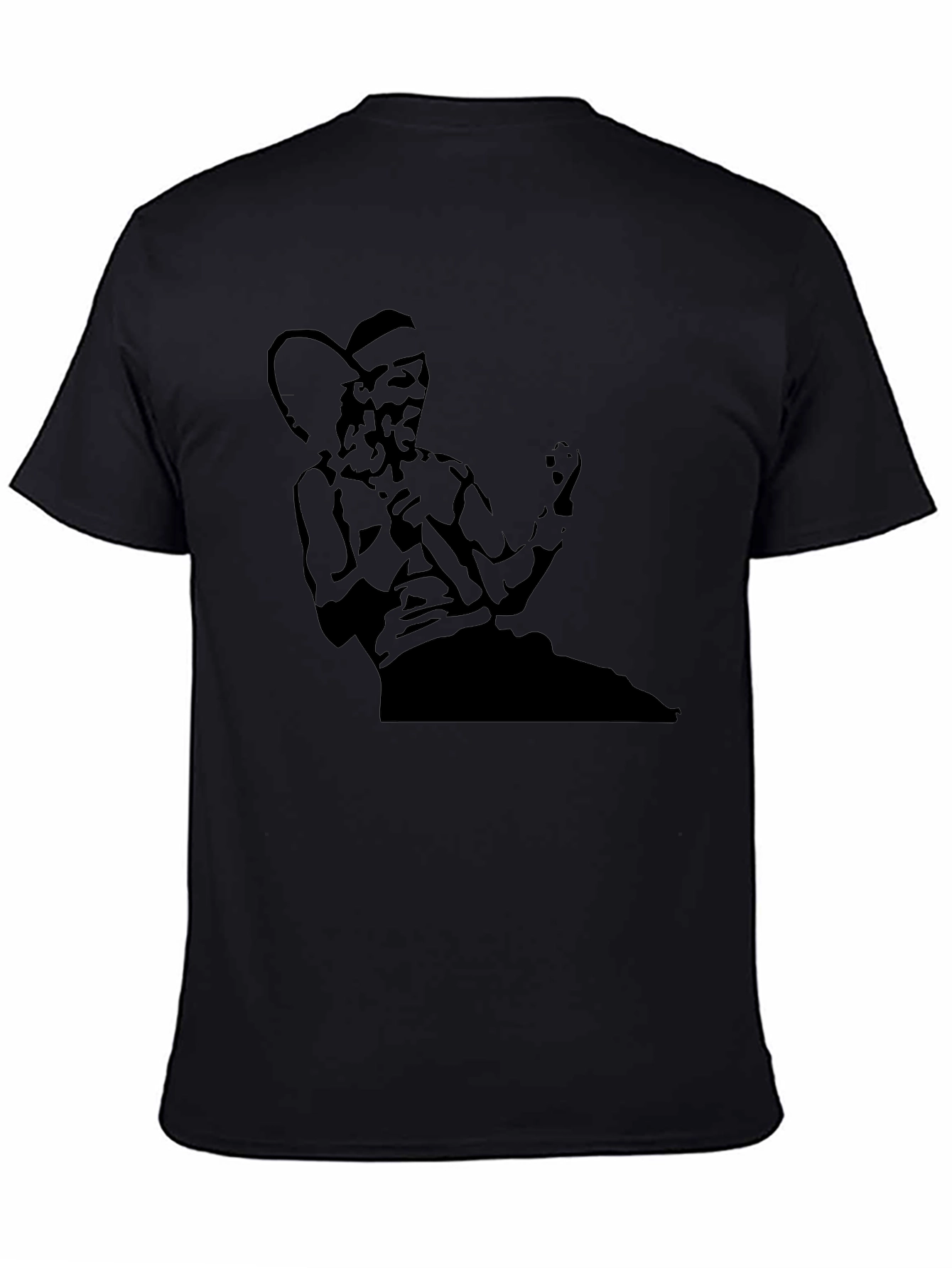Tennis Star Graphic T-Shirt - Black Cotton
