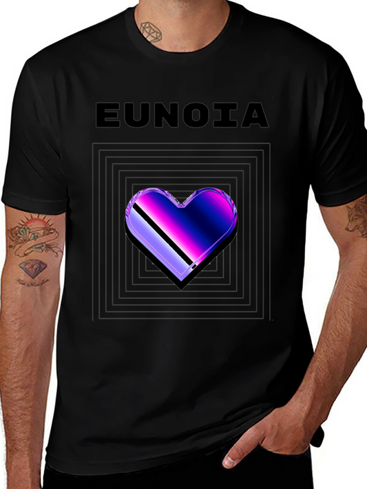 Eunoia Heart Graphic Tee - Modern Style