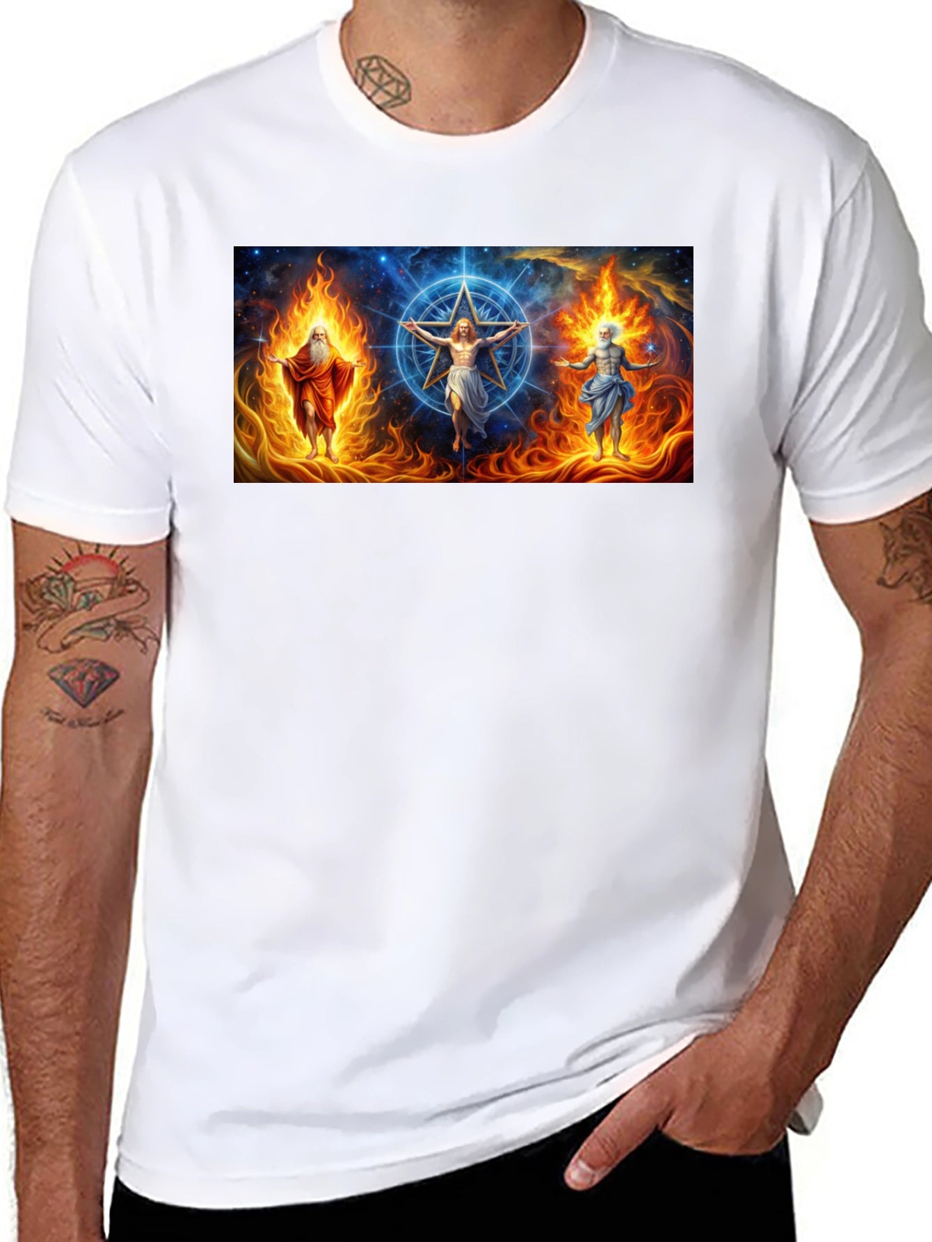Mystic Trio Mens Black Graphic Tee