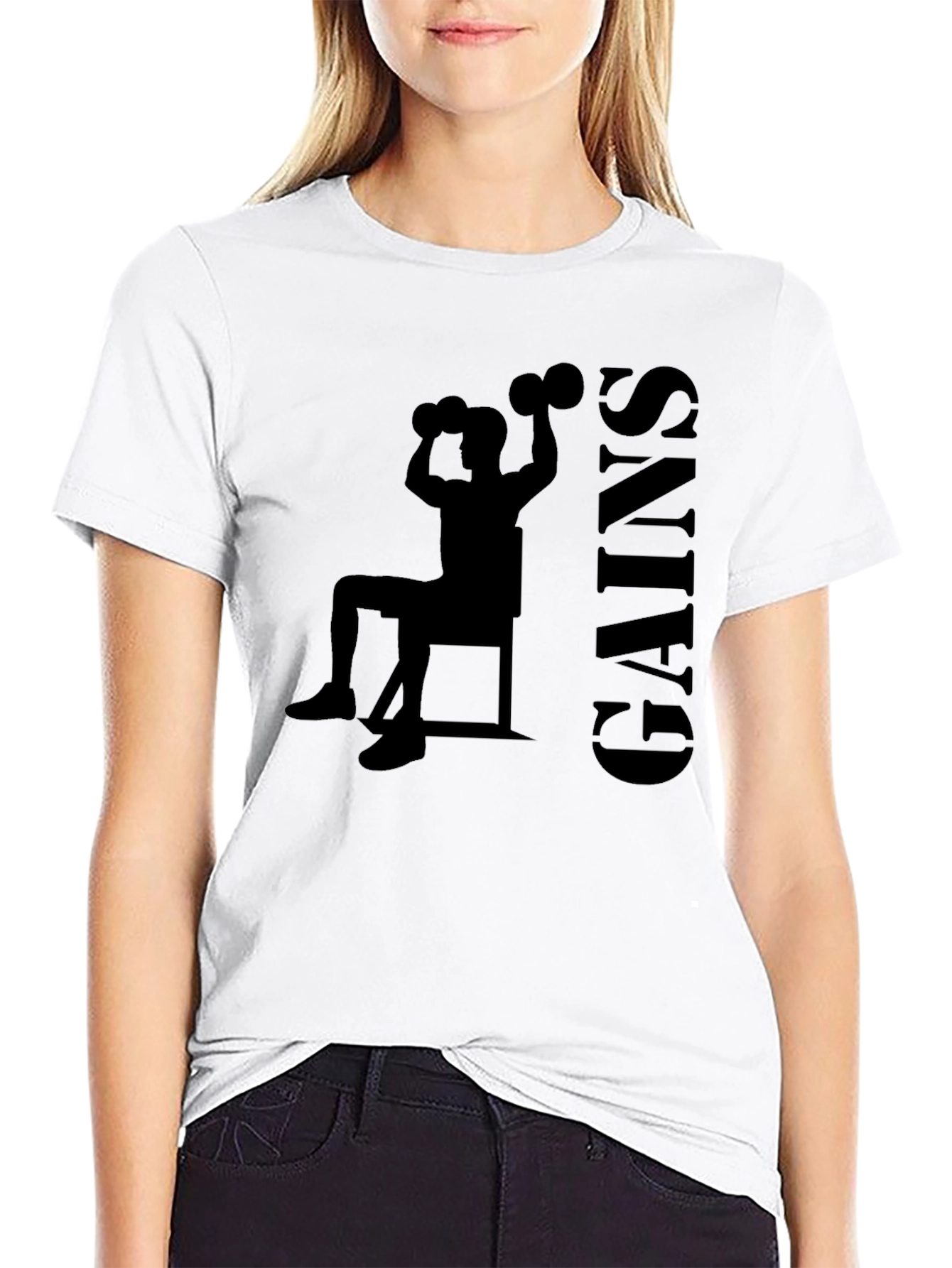 Gains Silhouette Black T-Shirt