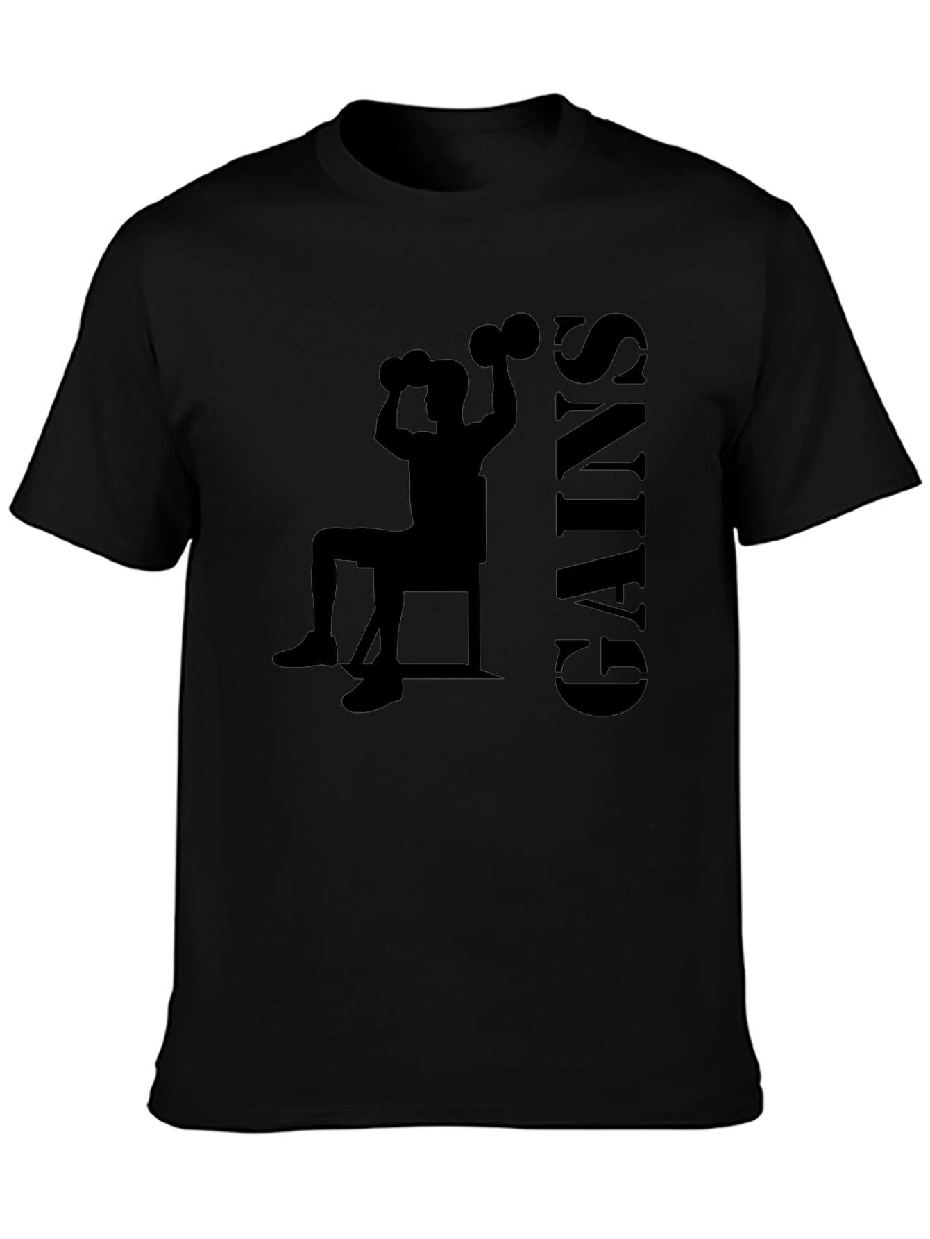 Gains Silhouette Black T-Shirt