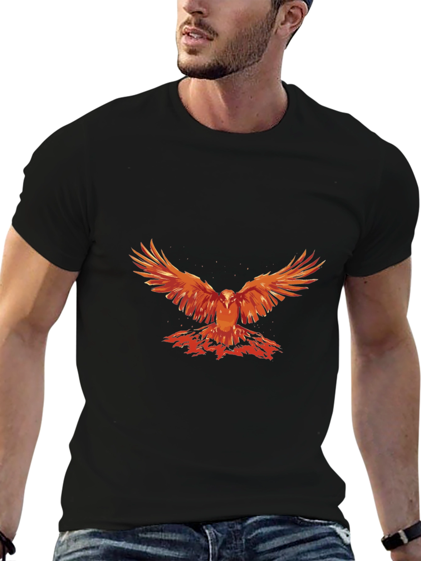 Phoenix Graphic Tee - Mens Black T-Shirt