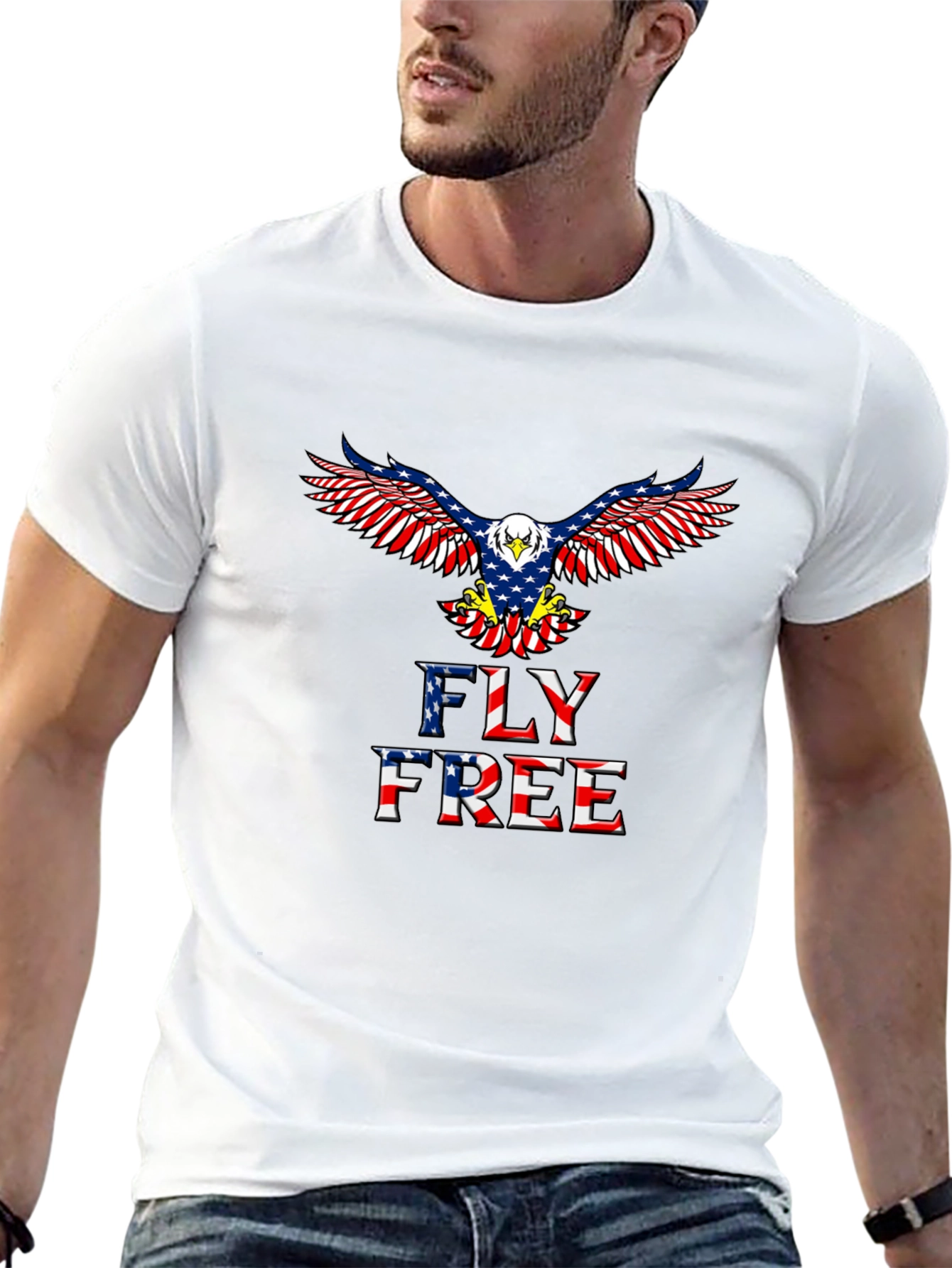 Fly Free Patriotic Eagle T-Shirt