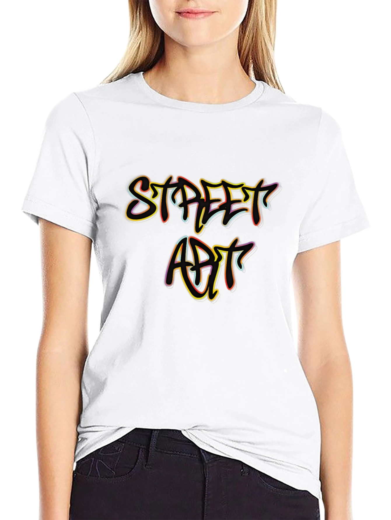 Street Art Graphic Tee - Stylish Mens Black T-Shirt