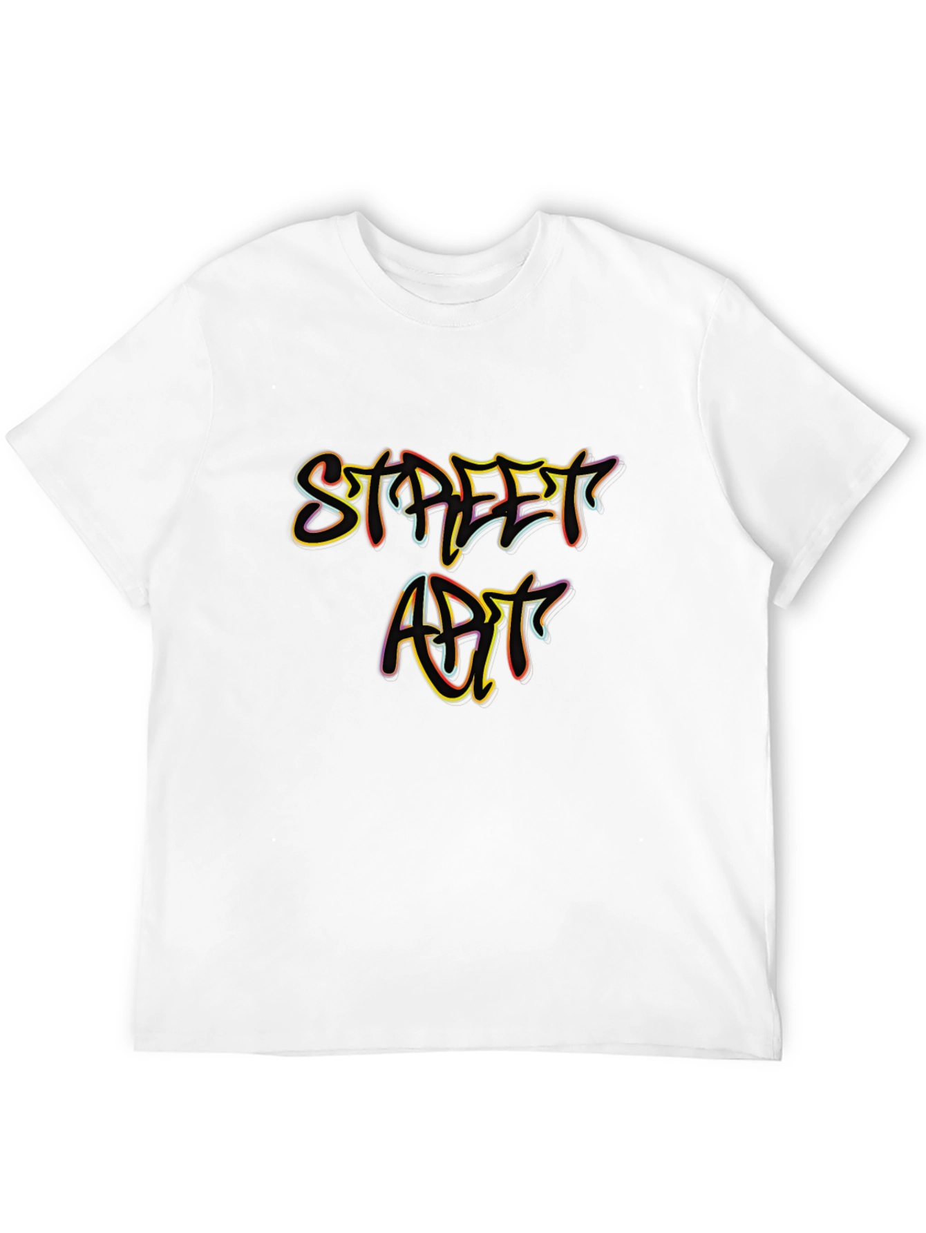 Street Art Graphic Tee - Stylish Mens Black T-Shirt