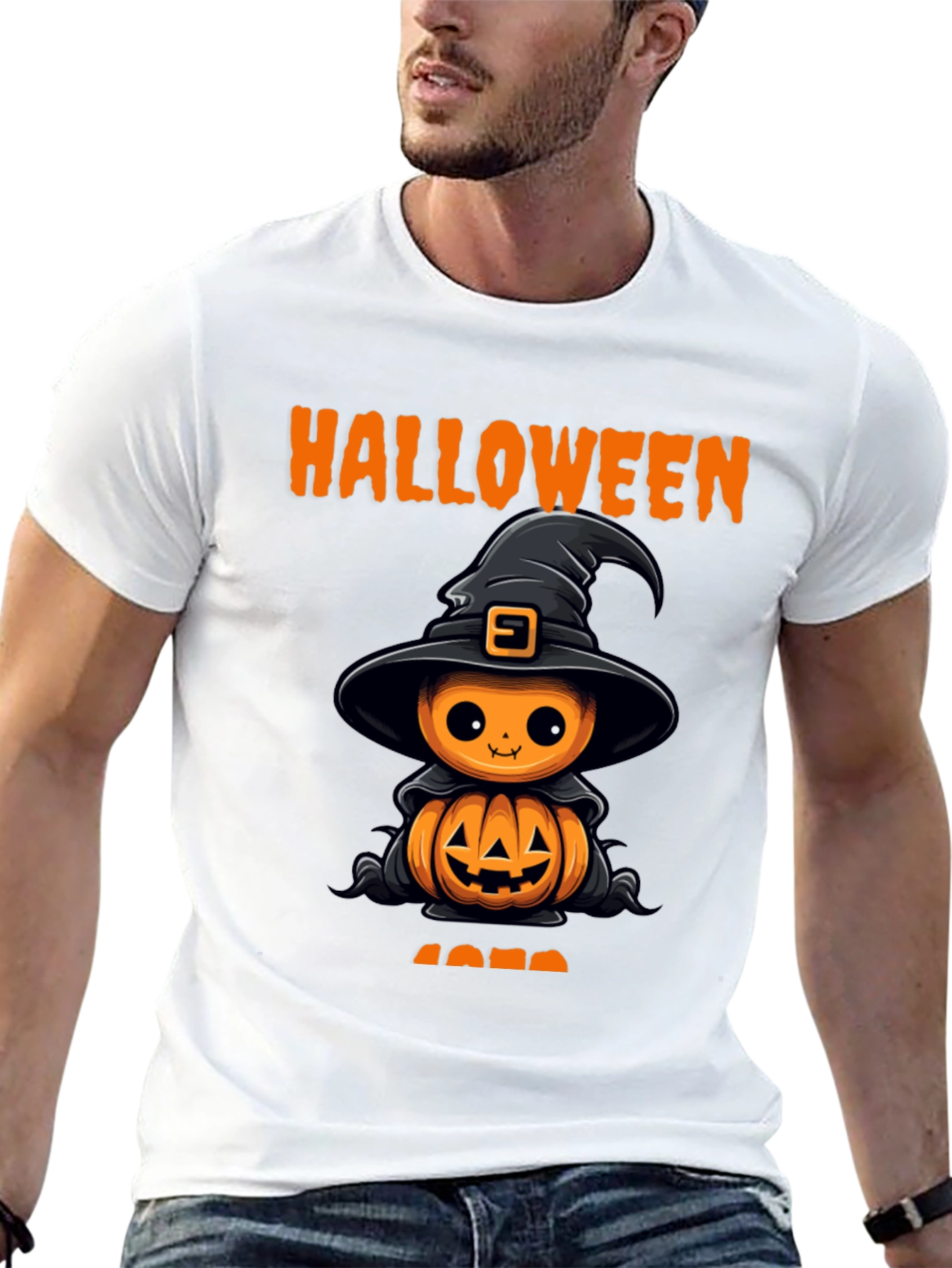 Halloween Pumpkin Witch T-Shirt - Cute Spooky Tee