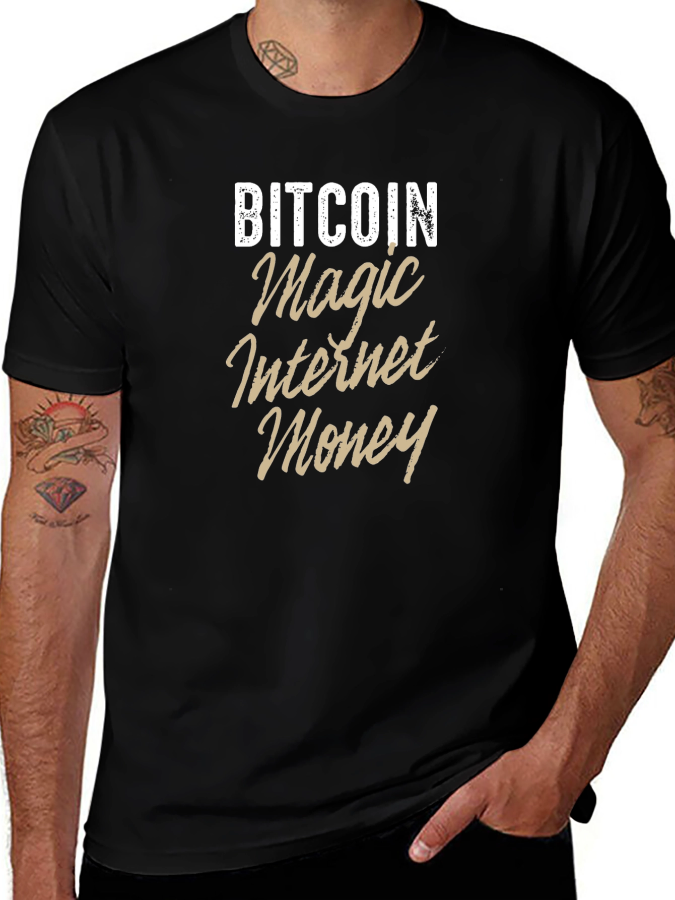 Bitcoin Magic Internet Money Black Tee