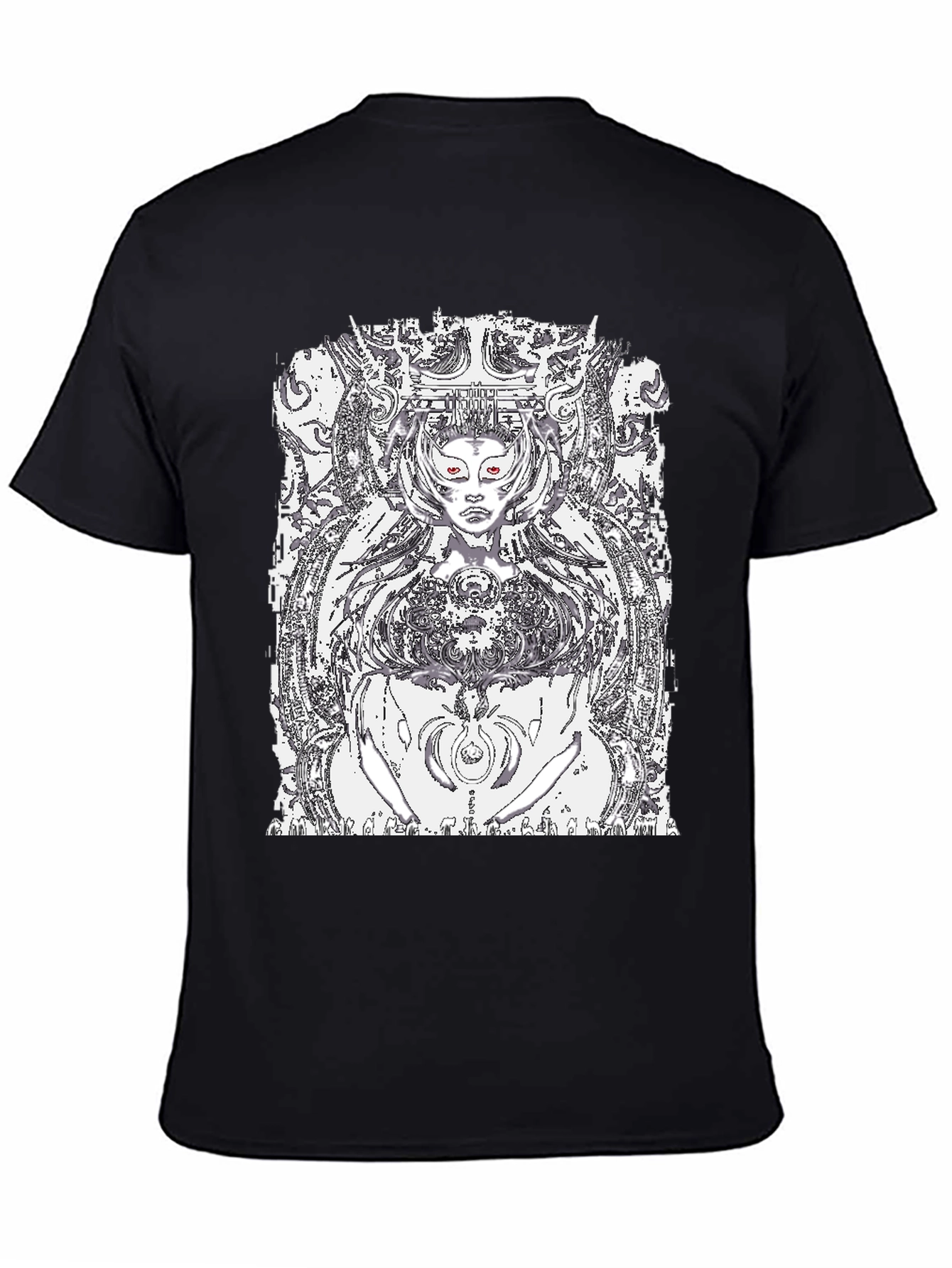 Black Graphic Tee - Queen of Tech Print