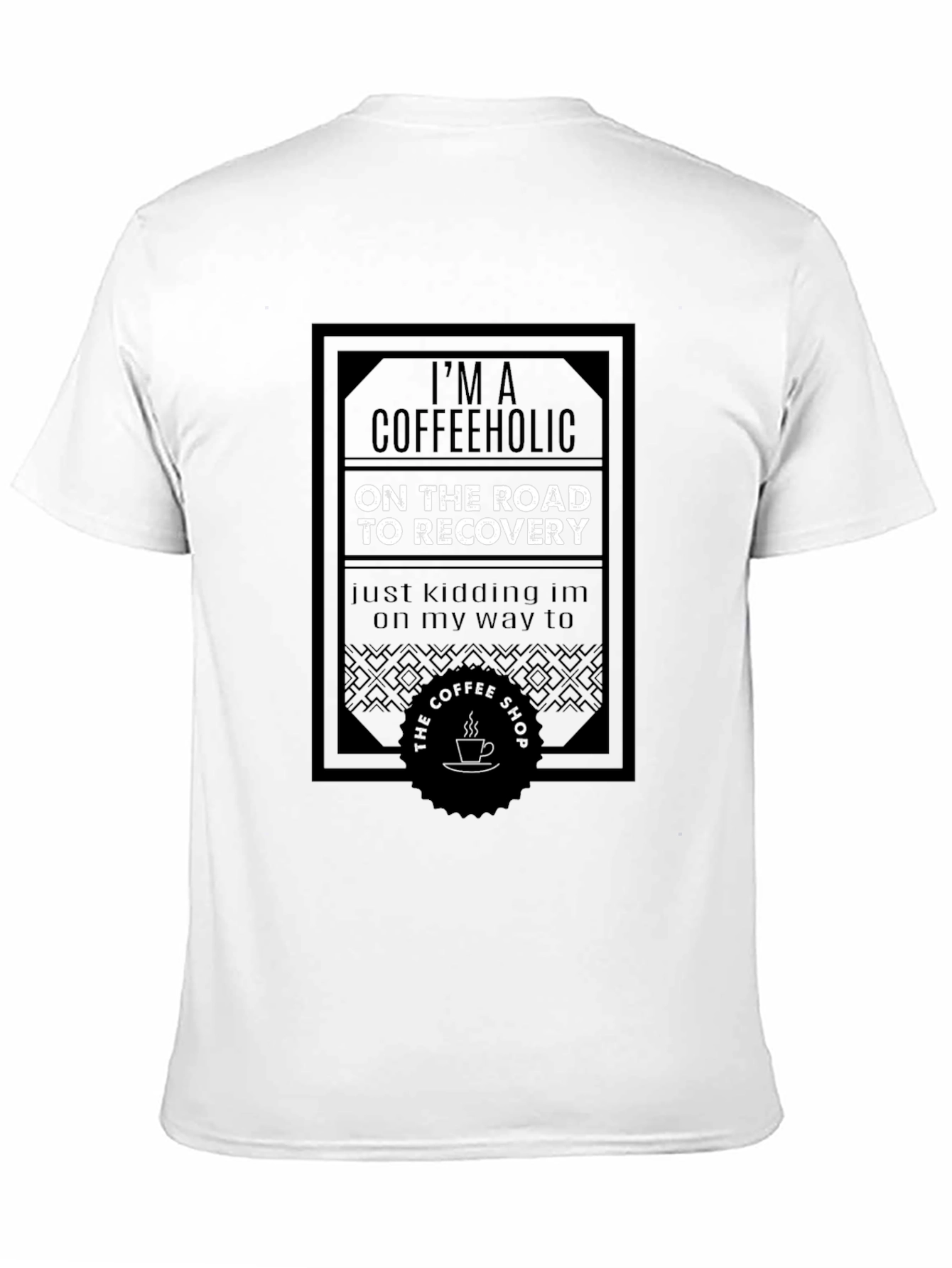 Coffeeholic Recovery Funny Graphic Tee
