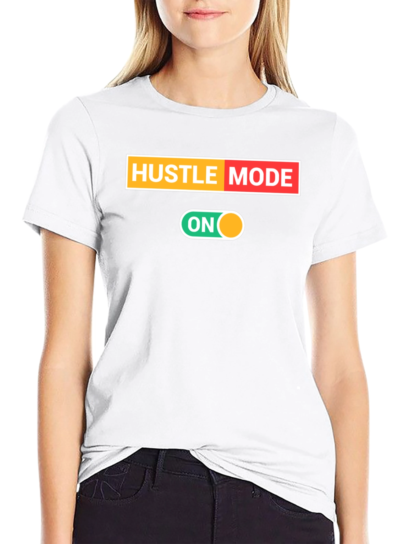 Hustle Mode On Black T-Shirt