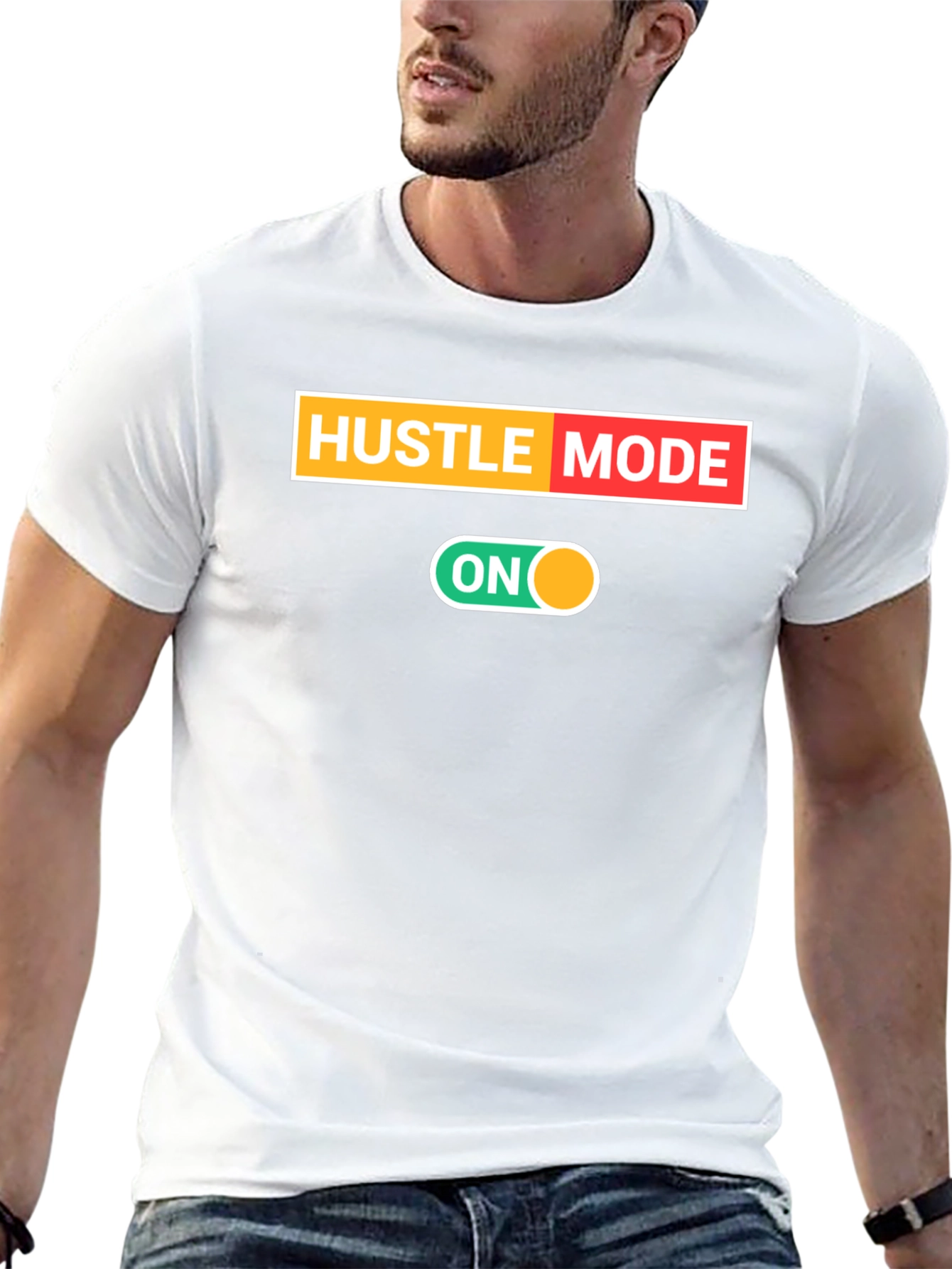 Hustle Mode On Black T-Shirt