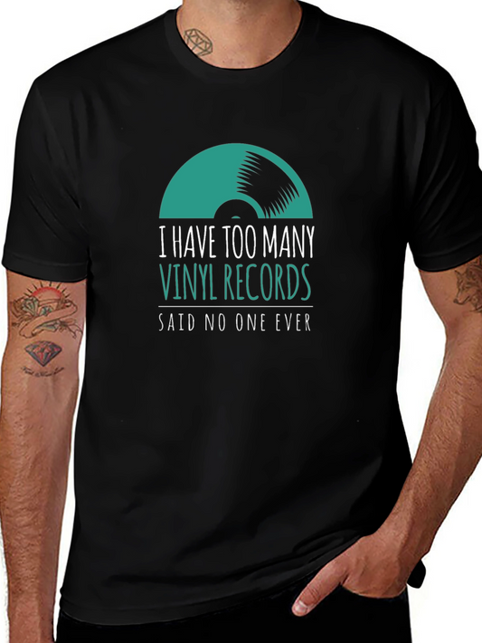 Vinyl Records Graphic Tee - Music Lover Shirt