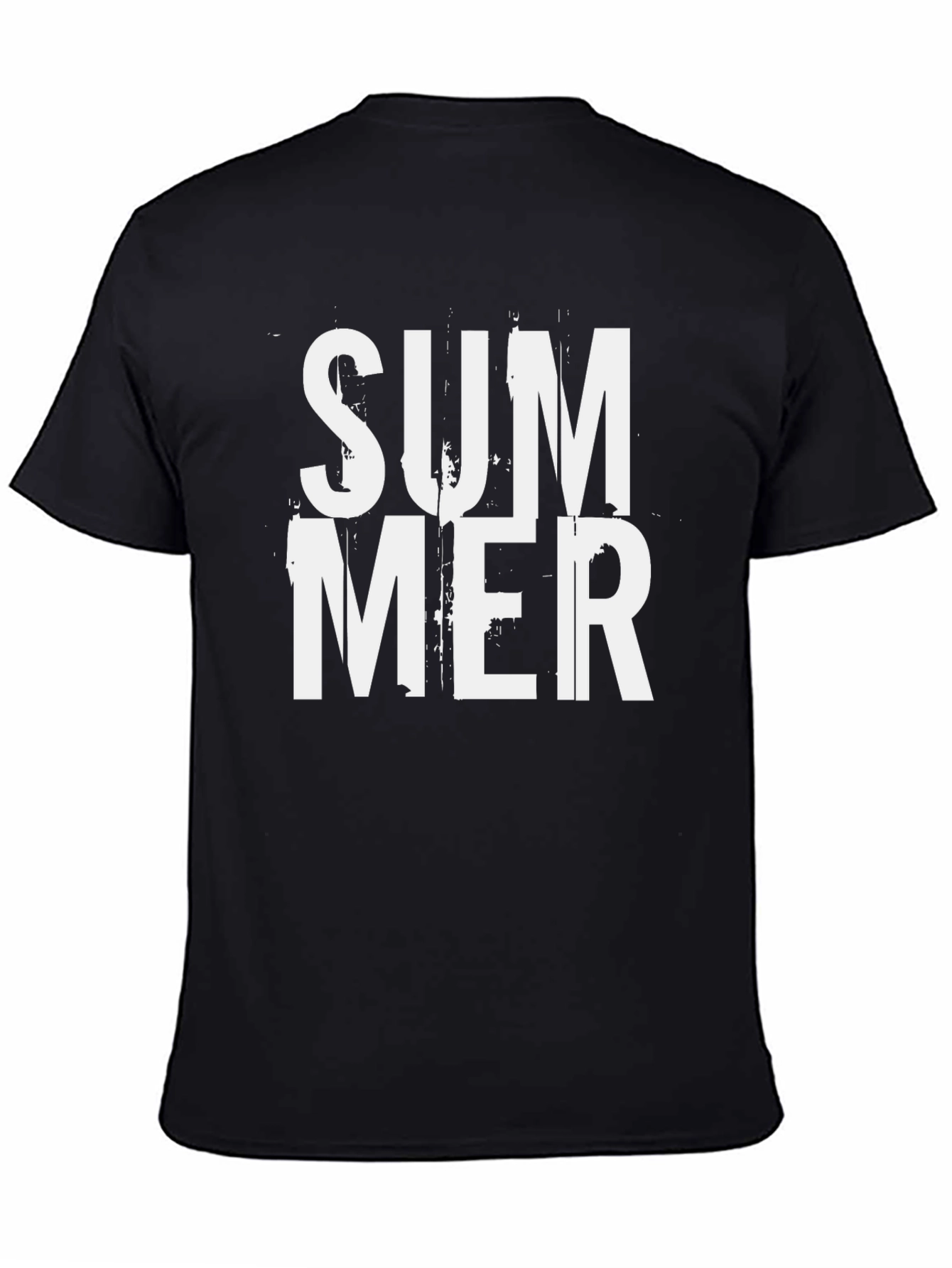 Summer Graphic Tee - Black Casual T-Shirt