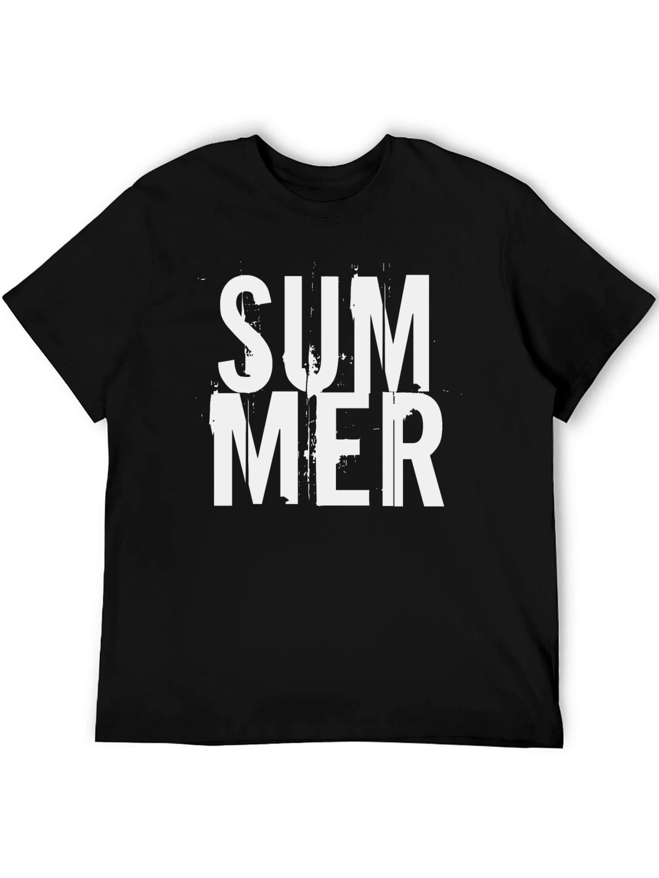 Summer Graphic Tee - Black Casual T-Shirt